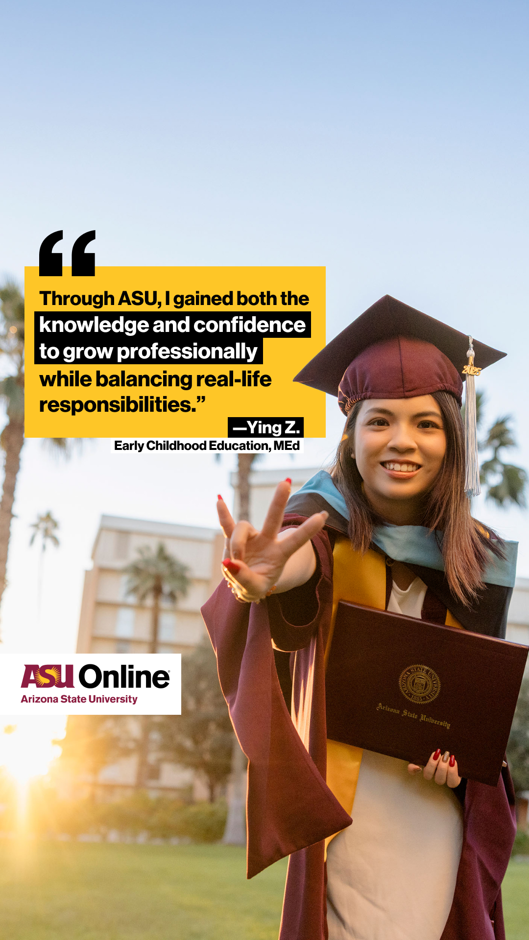 ASU Online Facebook ad