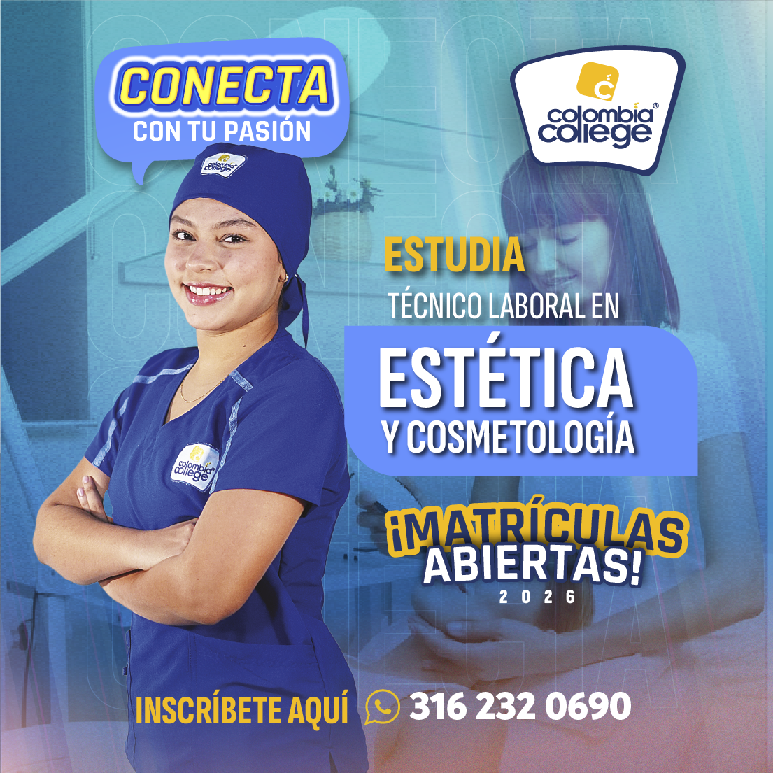 Colombia College Facebook ad: INSCRIPCIONES ABIERTAS