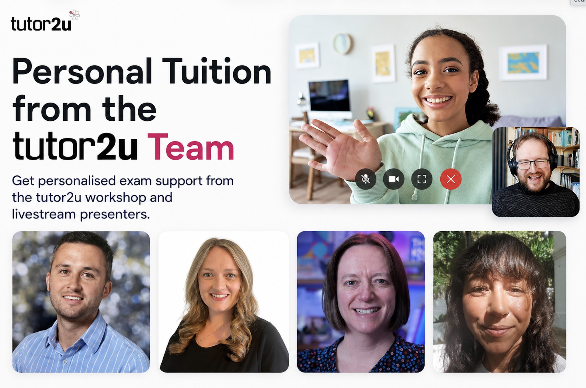 tutor2u Facebook ad: One-to-one tuition from tutor2u