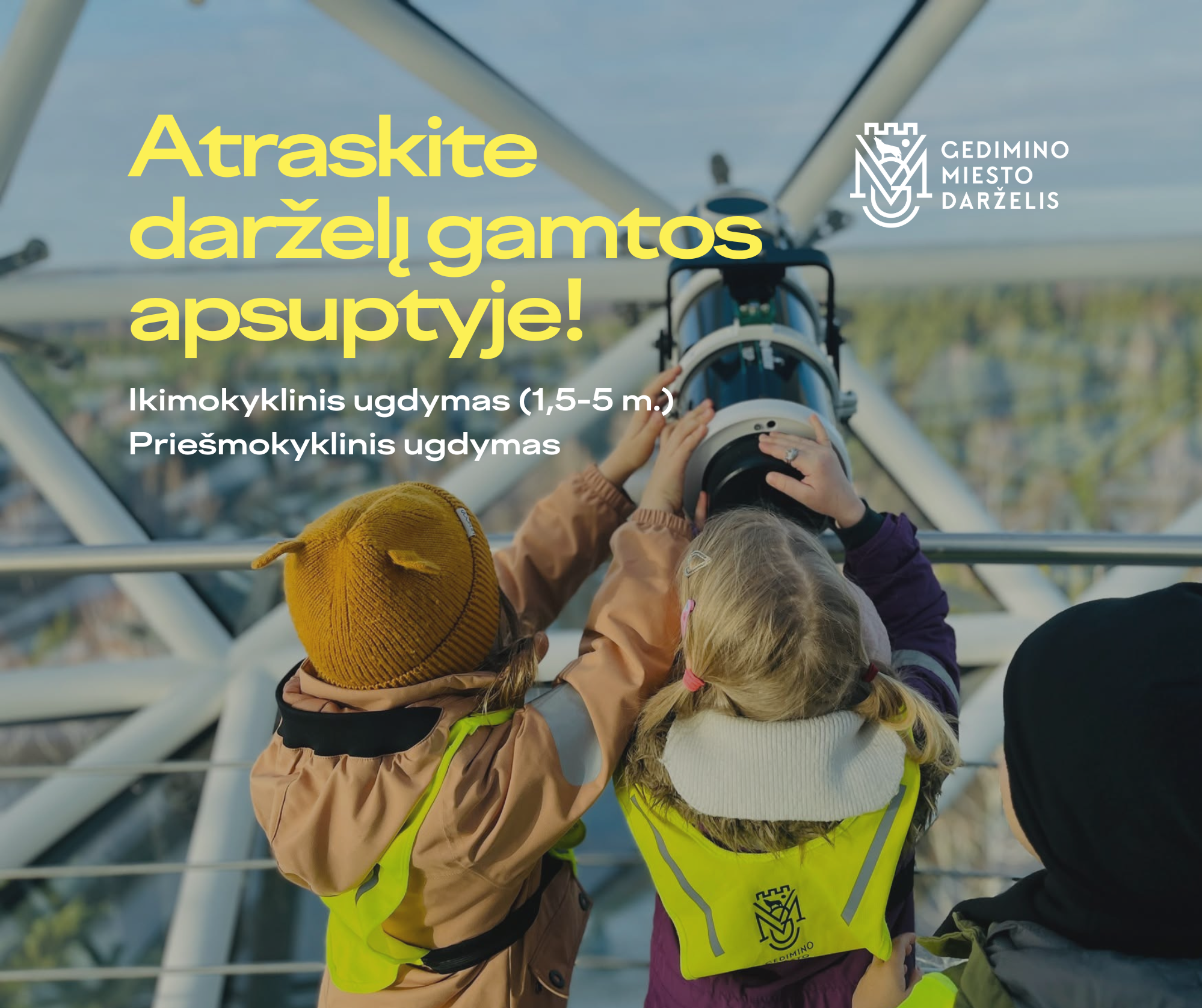 Gedimino miesto darželis Facebook ad: Profesionali mokytojų komanda, apgalvota dienotvarkė ir…