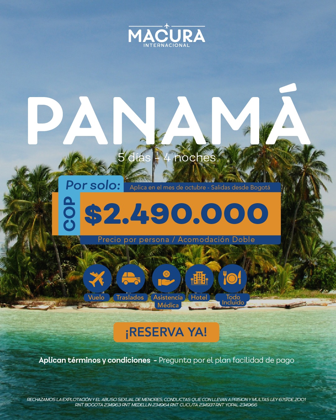 Macura Internacional Caribe Facebook ad: EN OCTUBRE PANAMÁ TODO INCLUIDO 5 DÍAS 4…