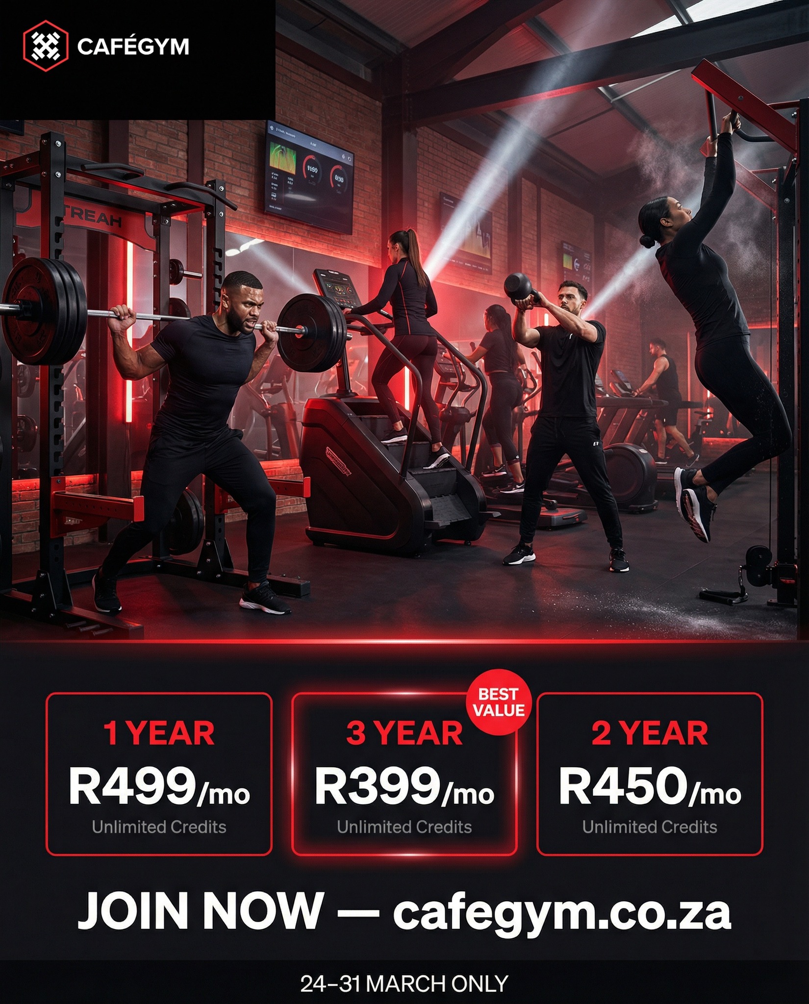 CaféGym Facebook ad: Ready to commit to Fitness Done Better?