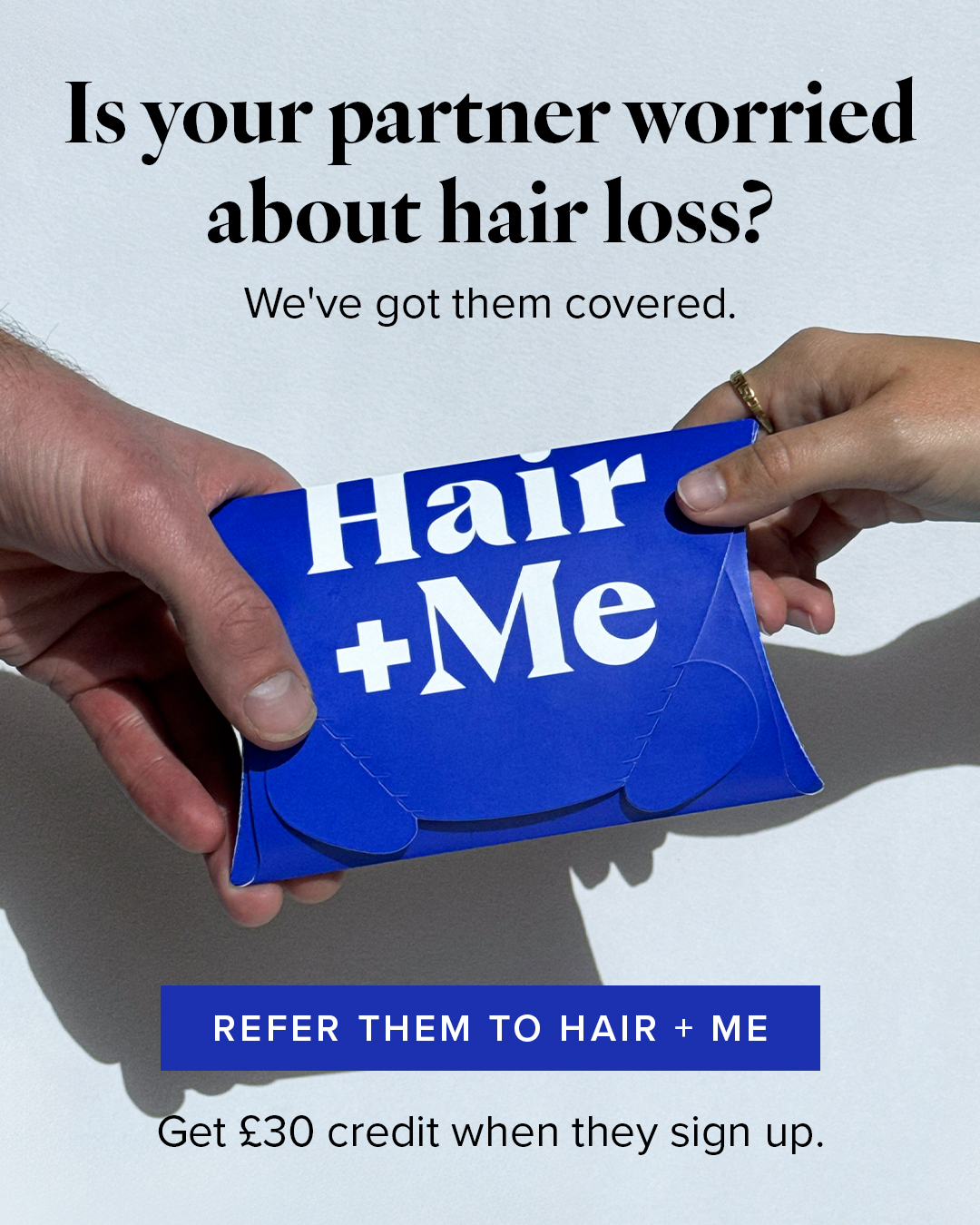 Hair + Me Facebook ad