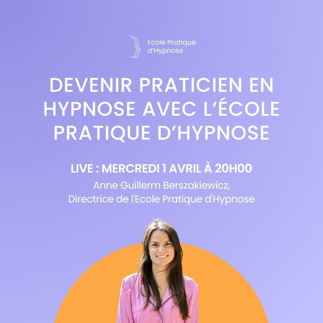 Ecole pratique d'hypnose Facebook ad: Inscription au live [gratuit]