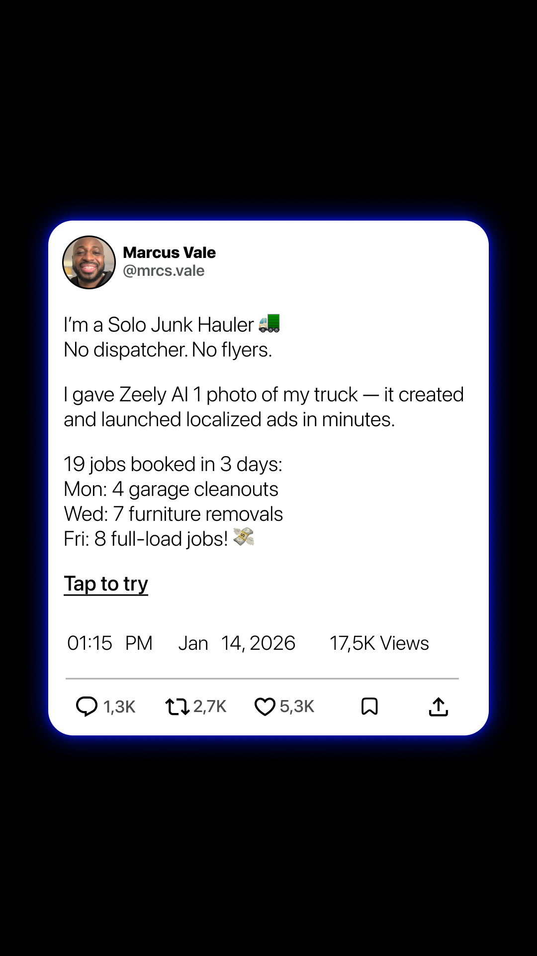 Zeely Facebook ad