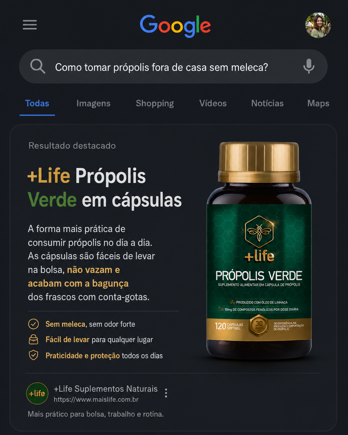 Mais Life - Suplementos Saudáveis Facebook ad