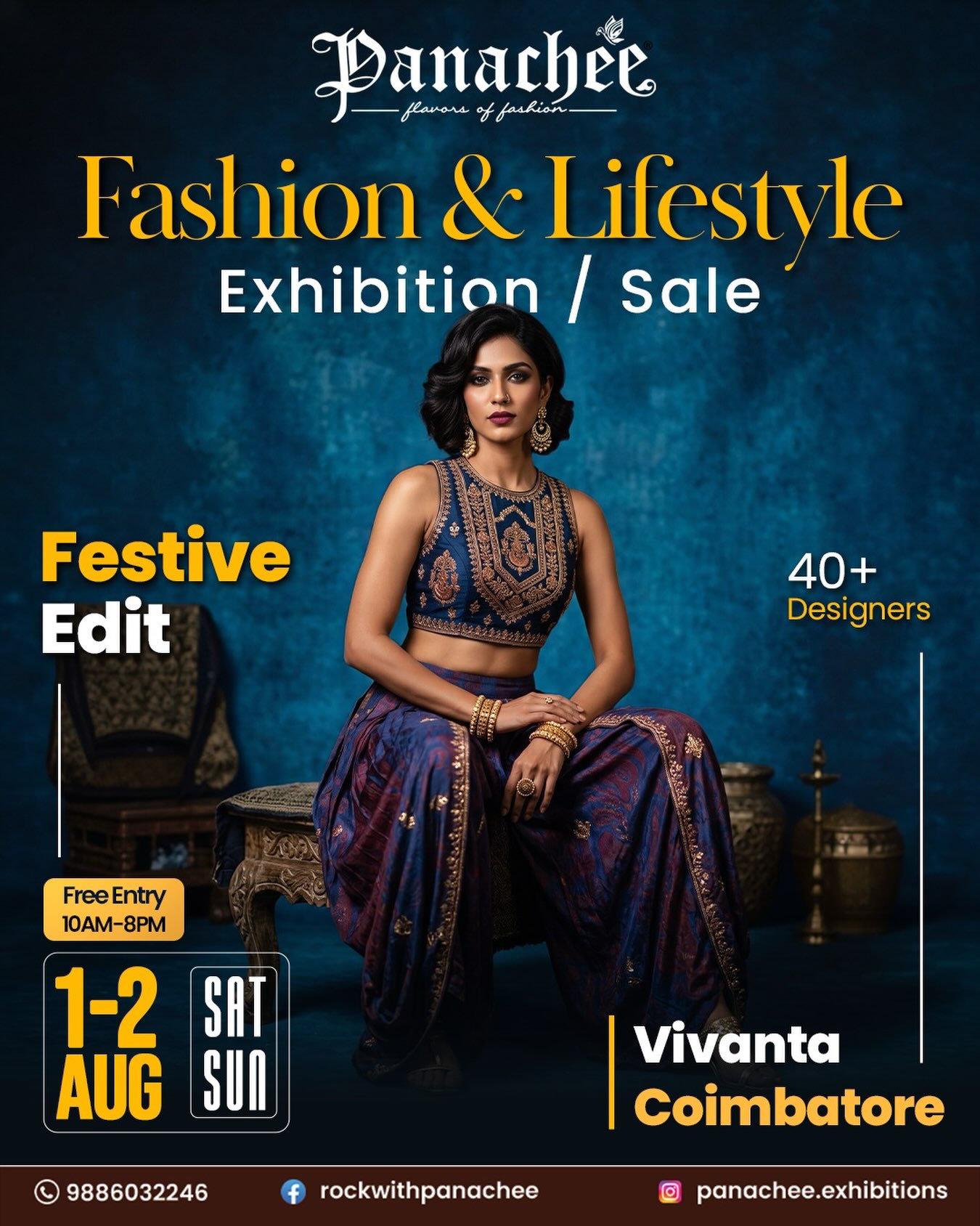 PANACHEE - Flavors of Fashion Facebook ad: Coimbatore, get ready for the ultimate festive shopping…