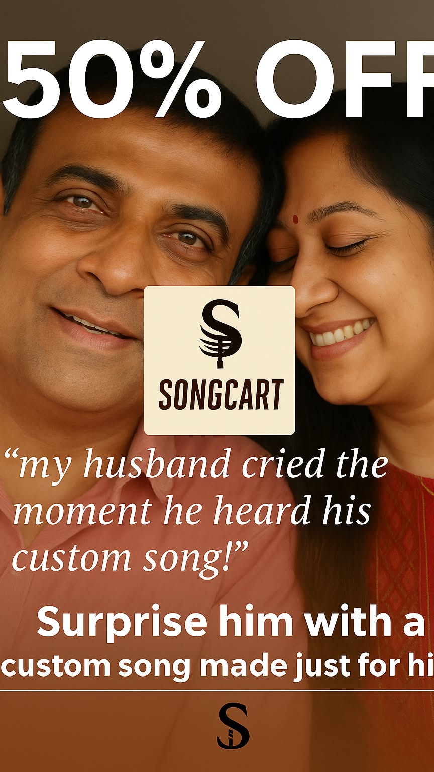 Songcart Facebook ad: Custom Song Gift at Just ₹499
