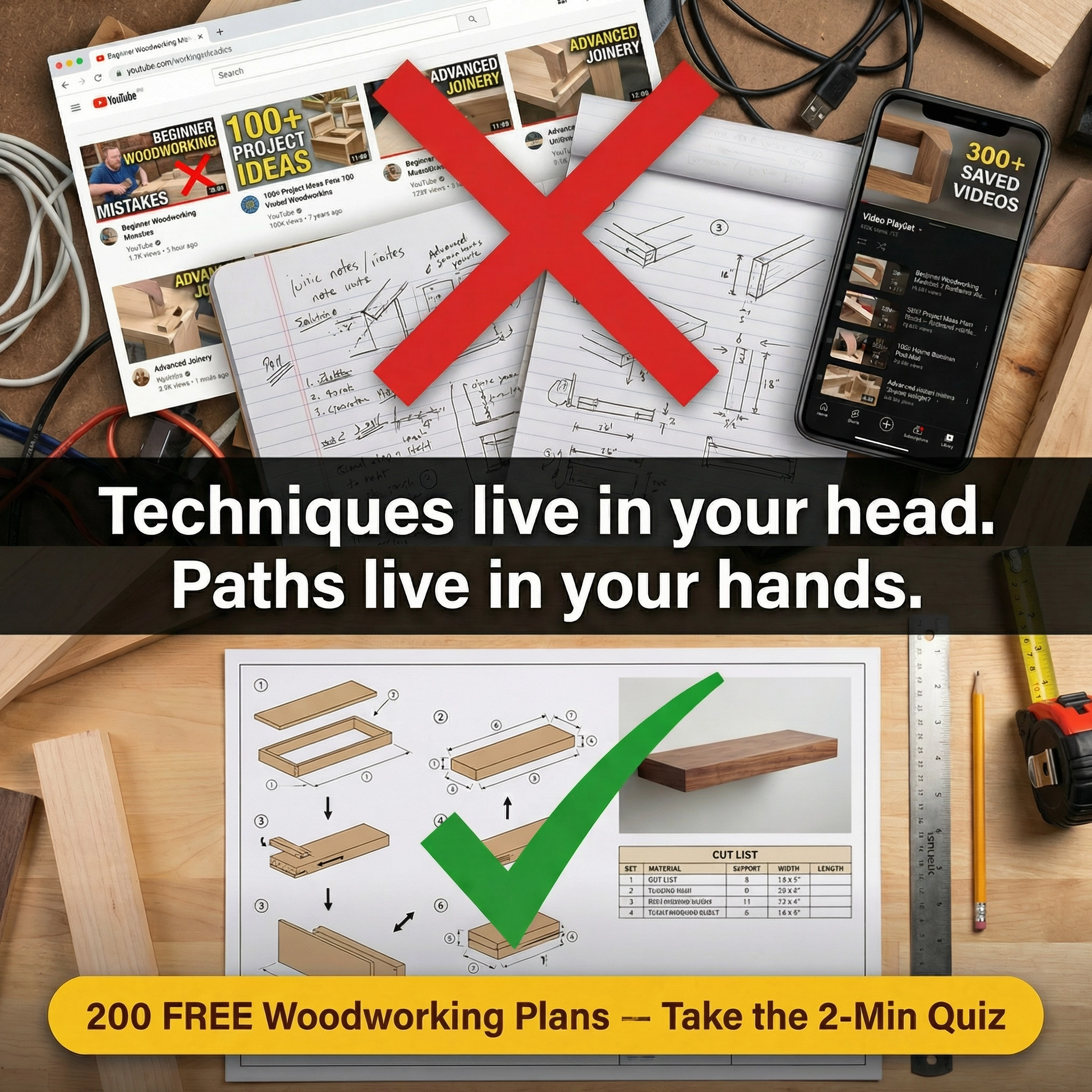 Everyday Home Projects Facebook ad: You Don't Have a Skill Problem. You Have a Path Problem.
