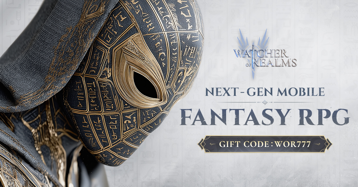 Watcher of Realms Facebook ad: GIFT CODE: WOR777