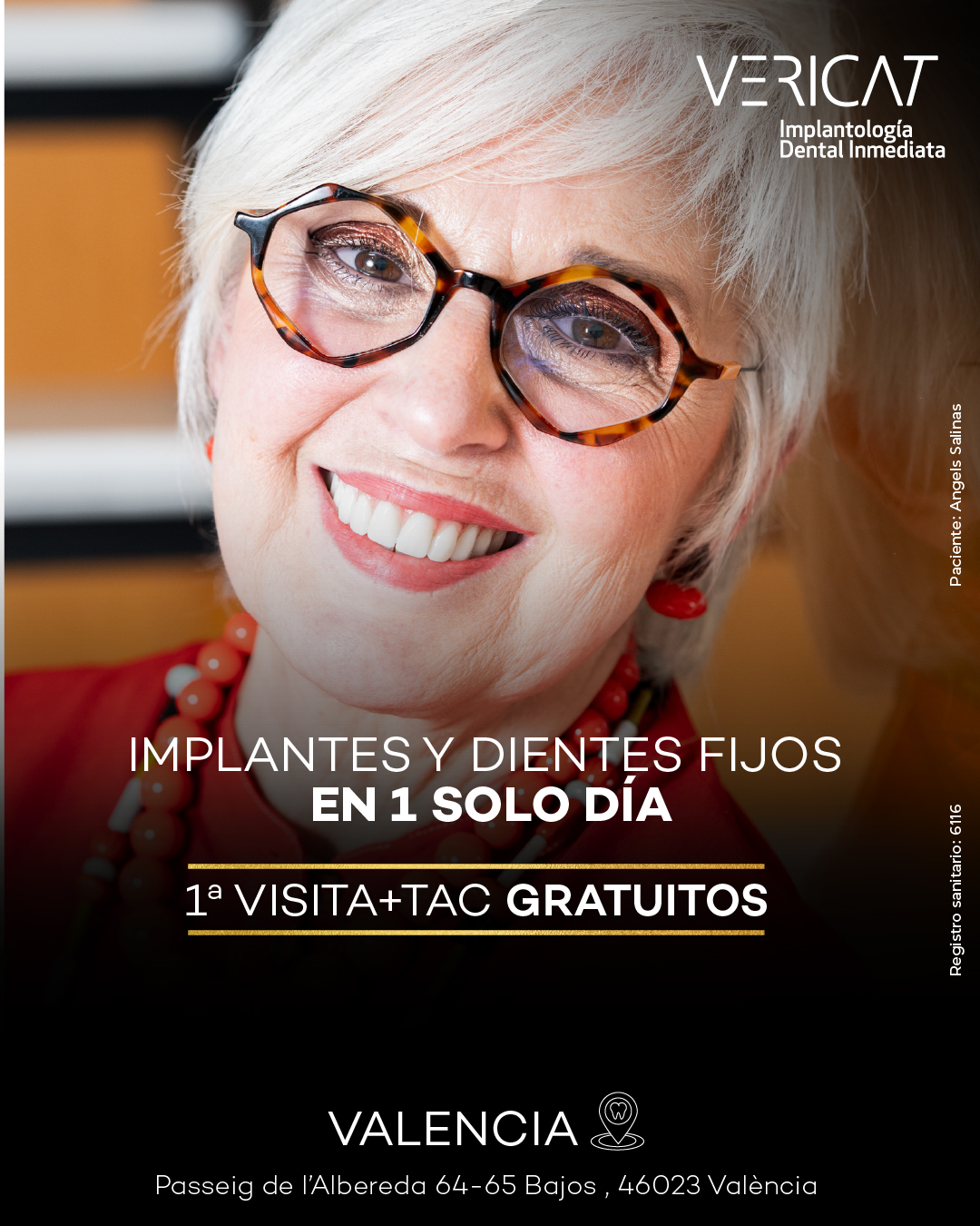 Vericat Implantología Inmediata. Clínica de implantes dentales. Facebook ad: Vericat | Implantología Dental Inmediata