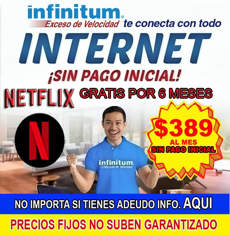 Inteerneet Facebook ad: INTERNET SIN PAGO INICIAL 3 MESES GRATIS MAS…