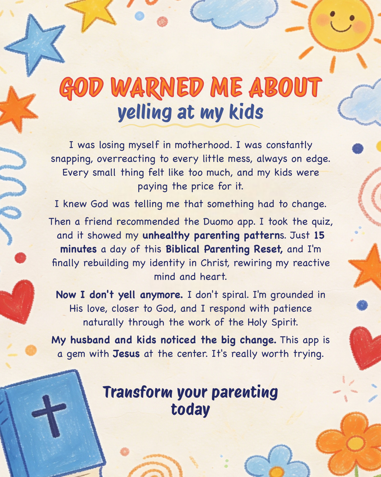 Christian Living Insights Facebook ad: Parent Like Christ Let the Holy Spirit transform you…