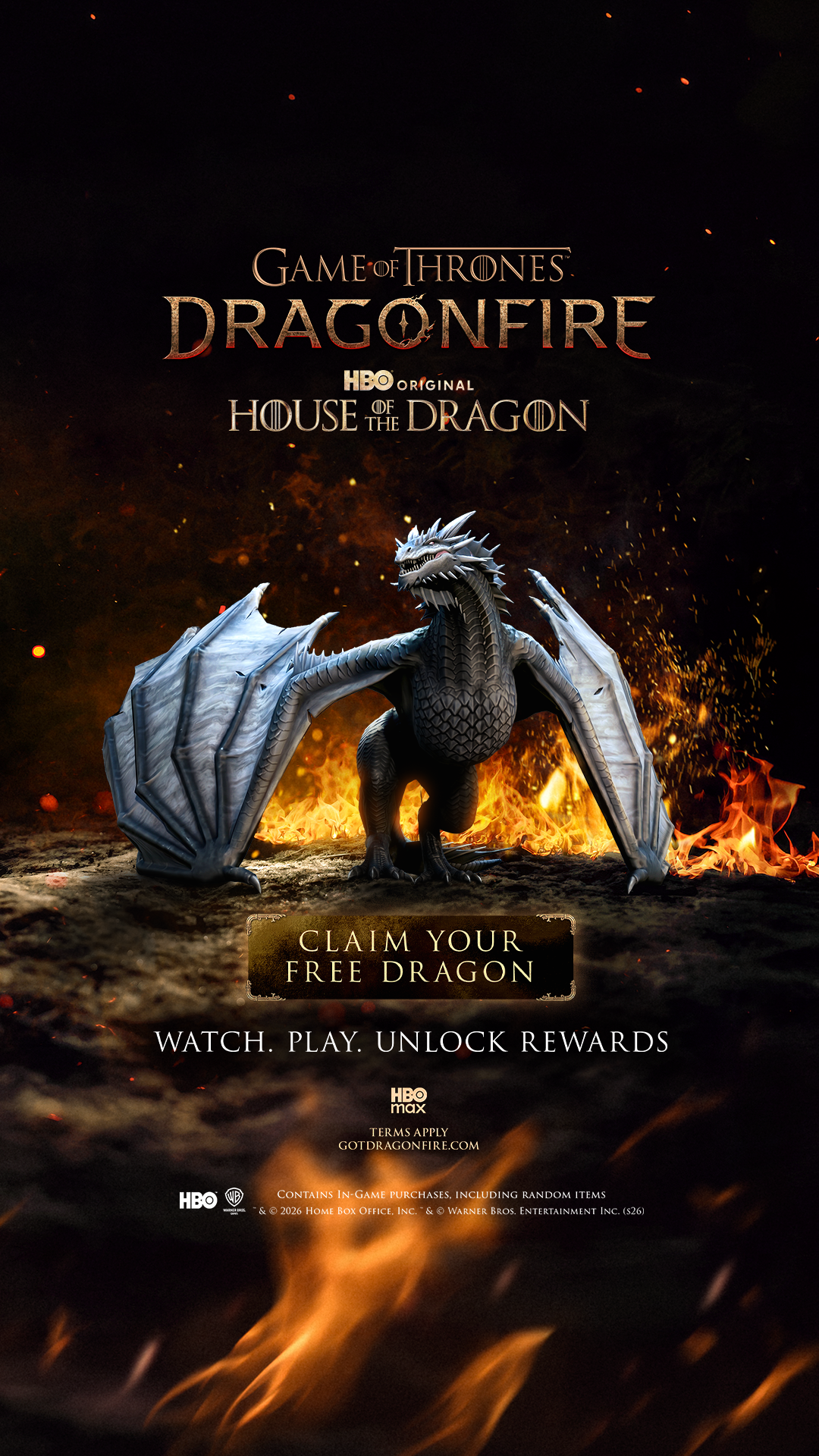 Game of Thrones: Dragonfire Facebook ad