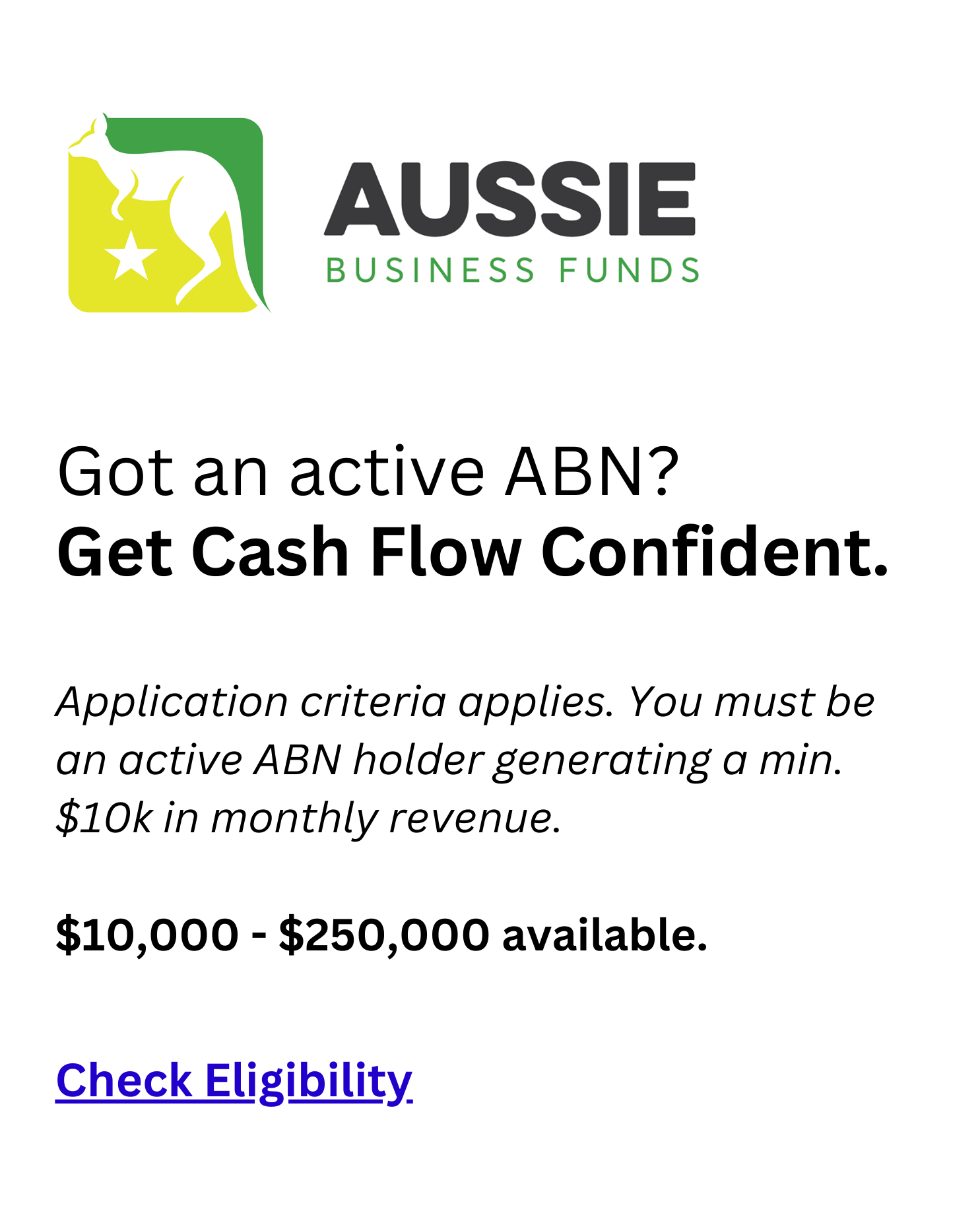 Aussie Business Funds Facebook ad