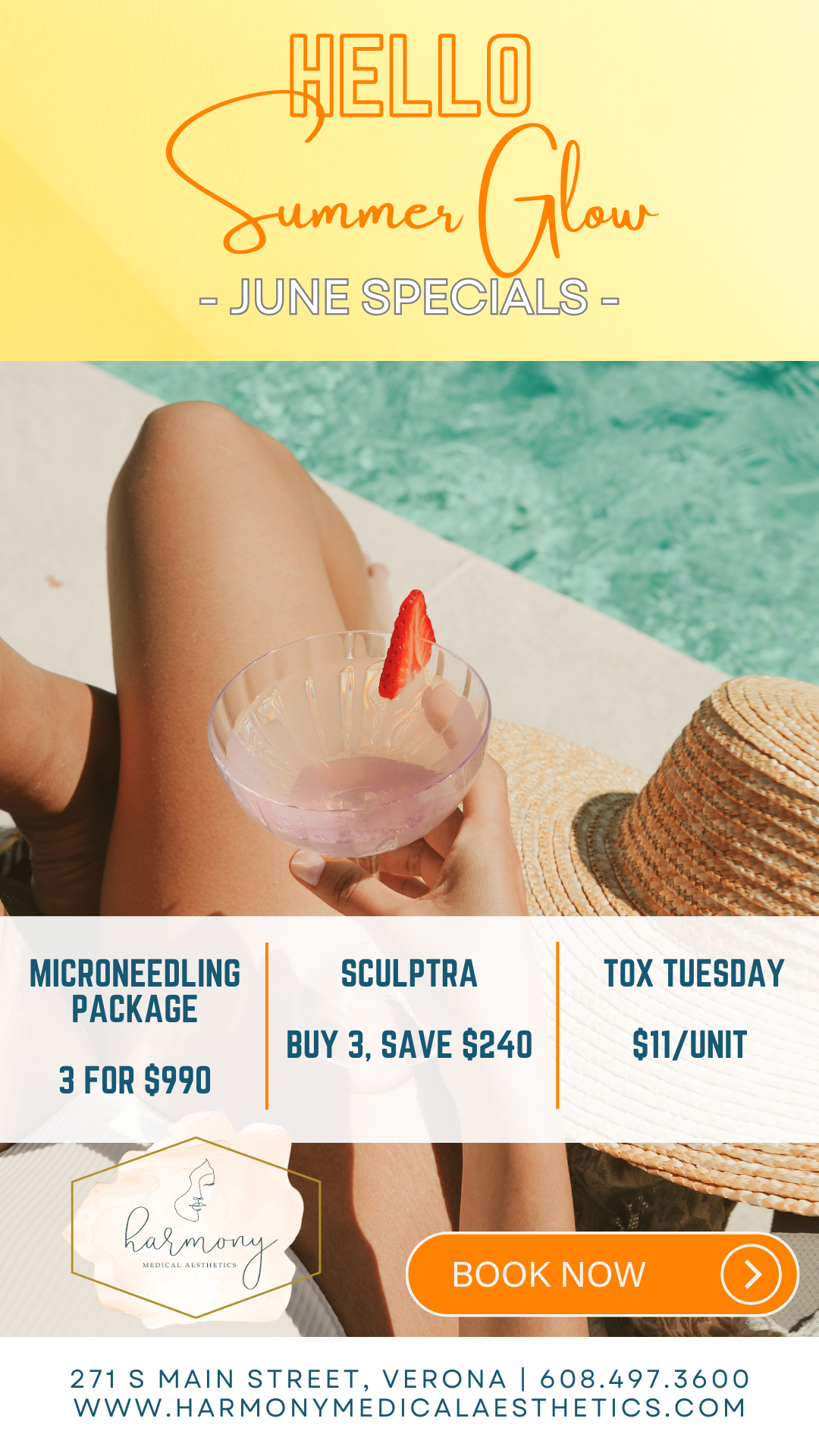Harmony Medical Aesthetics Facebook ad from May 30, 2026