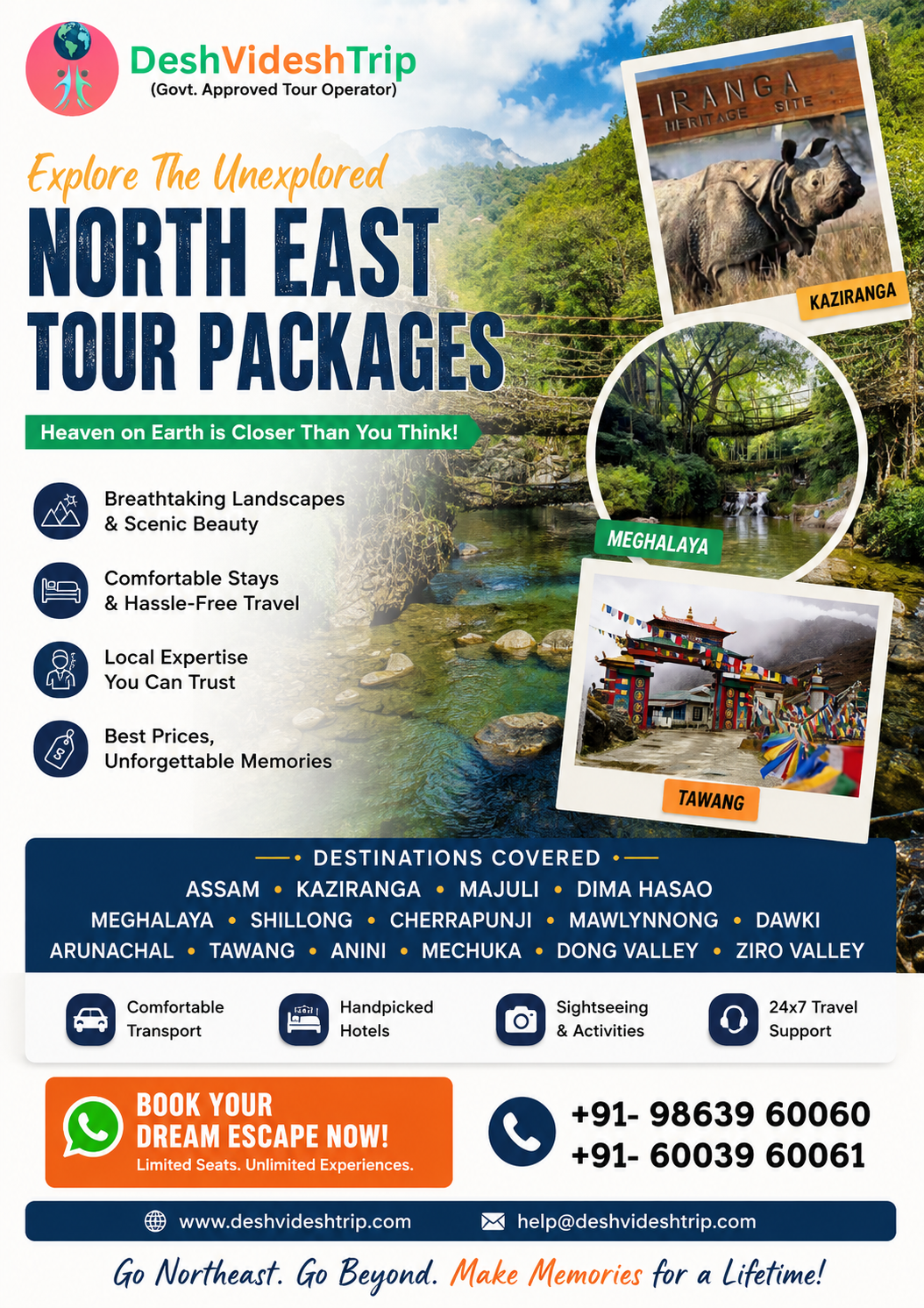 Desh - Videsh Trip Facebook ad: North East India Tours by Local & Govt. Approved Experts