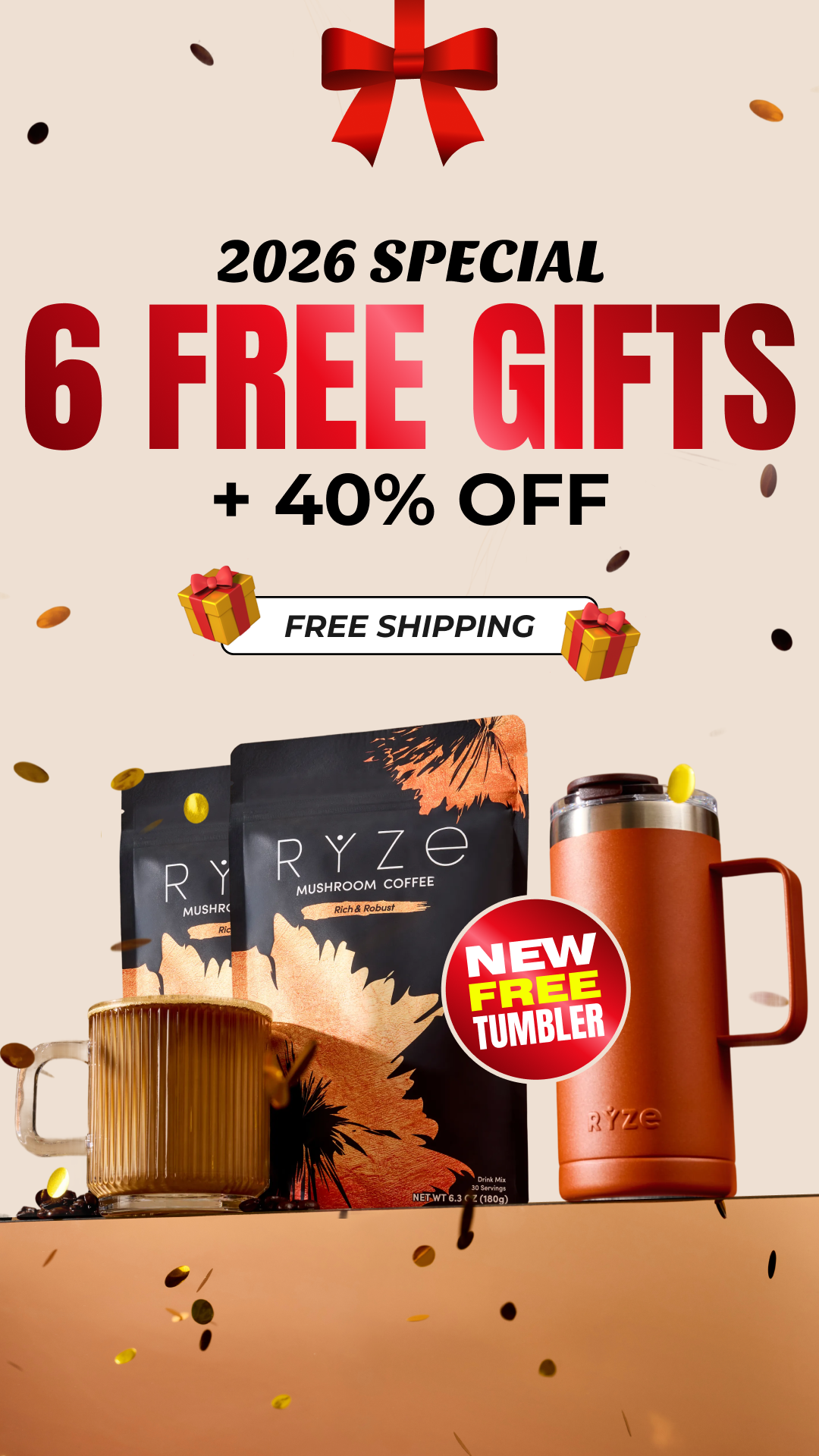 RYZE Superfoods Facebook ad