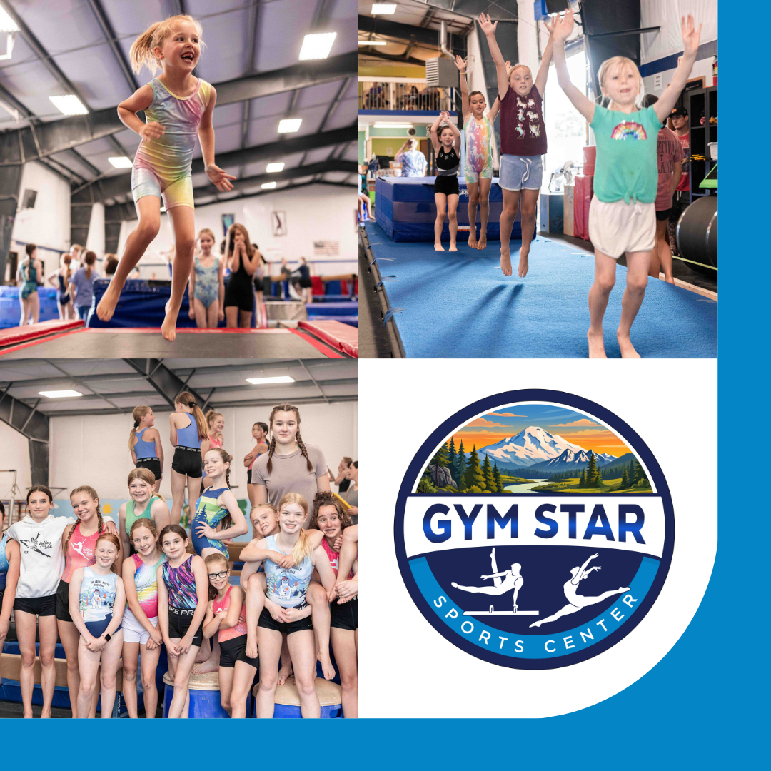 Gym Star Sports Center Facebook ad: Hey parents! Your kids will LOVE building skill…