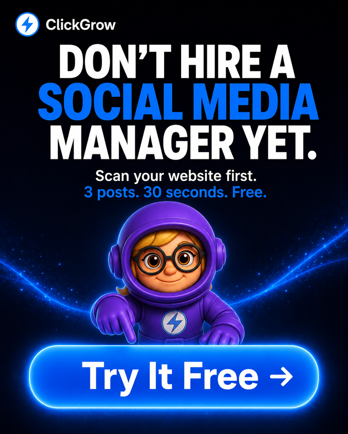 ClickGrow AI Facebook ad
