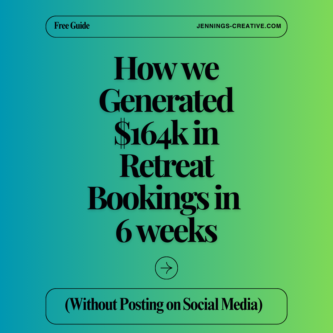 Jennings Designs Facebook ad: We recently helped a transformational retreat client…