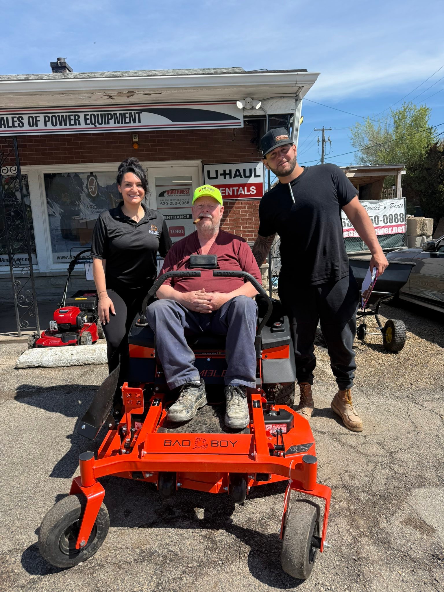 Northwest Lawn & Power Equipment Facebook ad: Saturday morning starting with a BANG