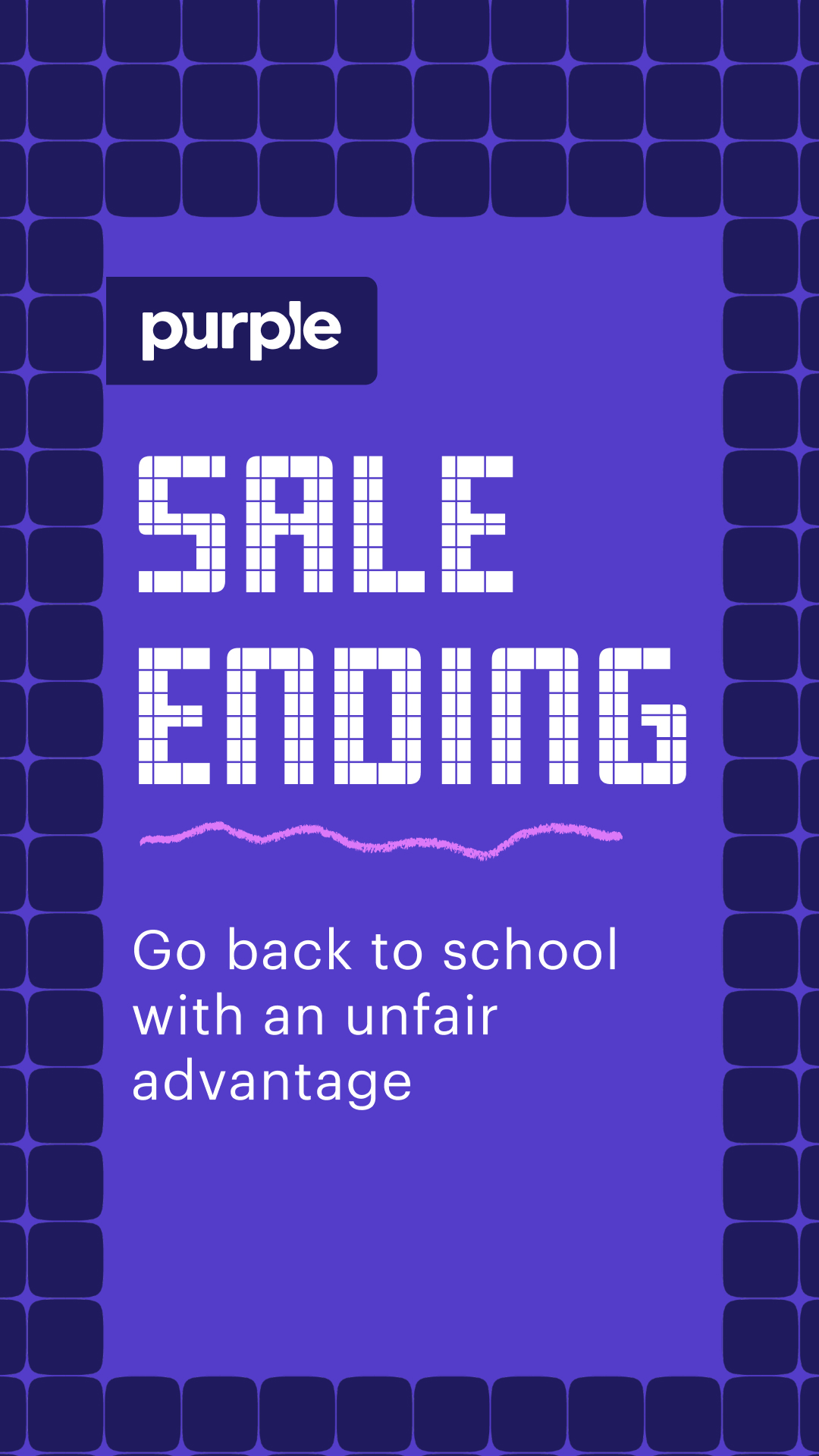 Purple Facebook ad