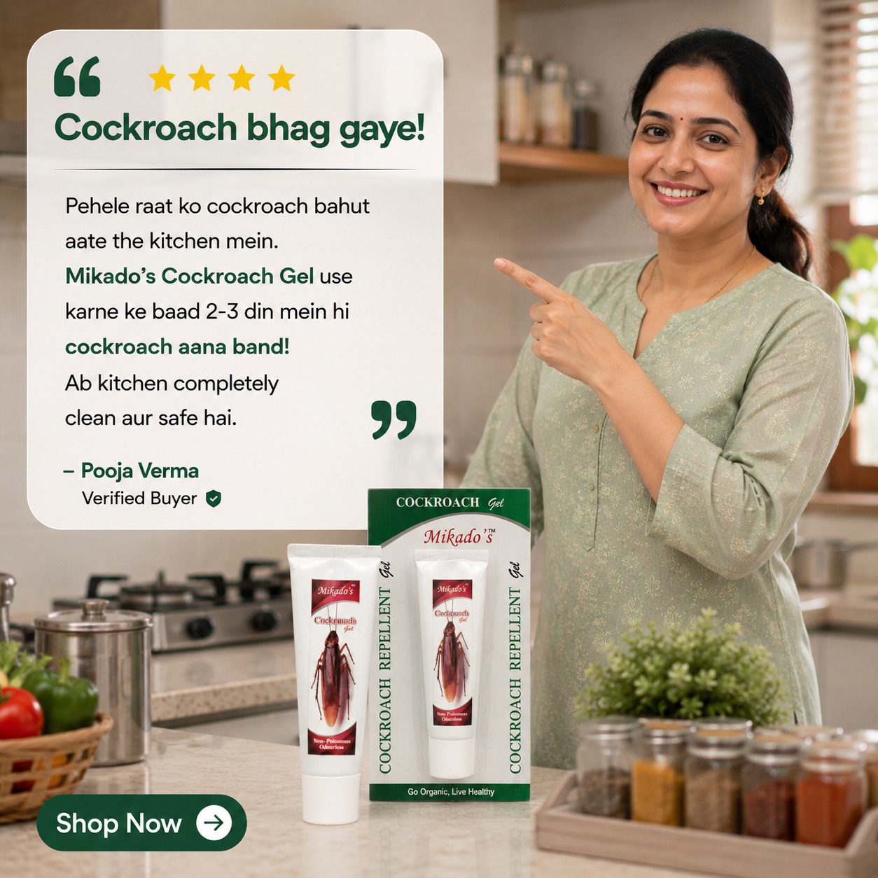 Mikado's Organic Pest Repellents Facebook ad