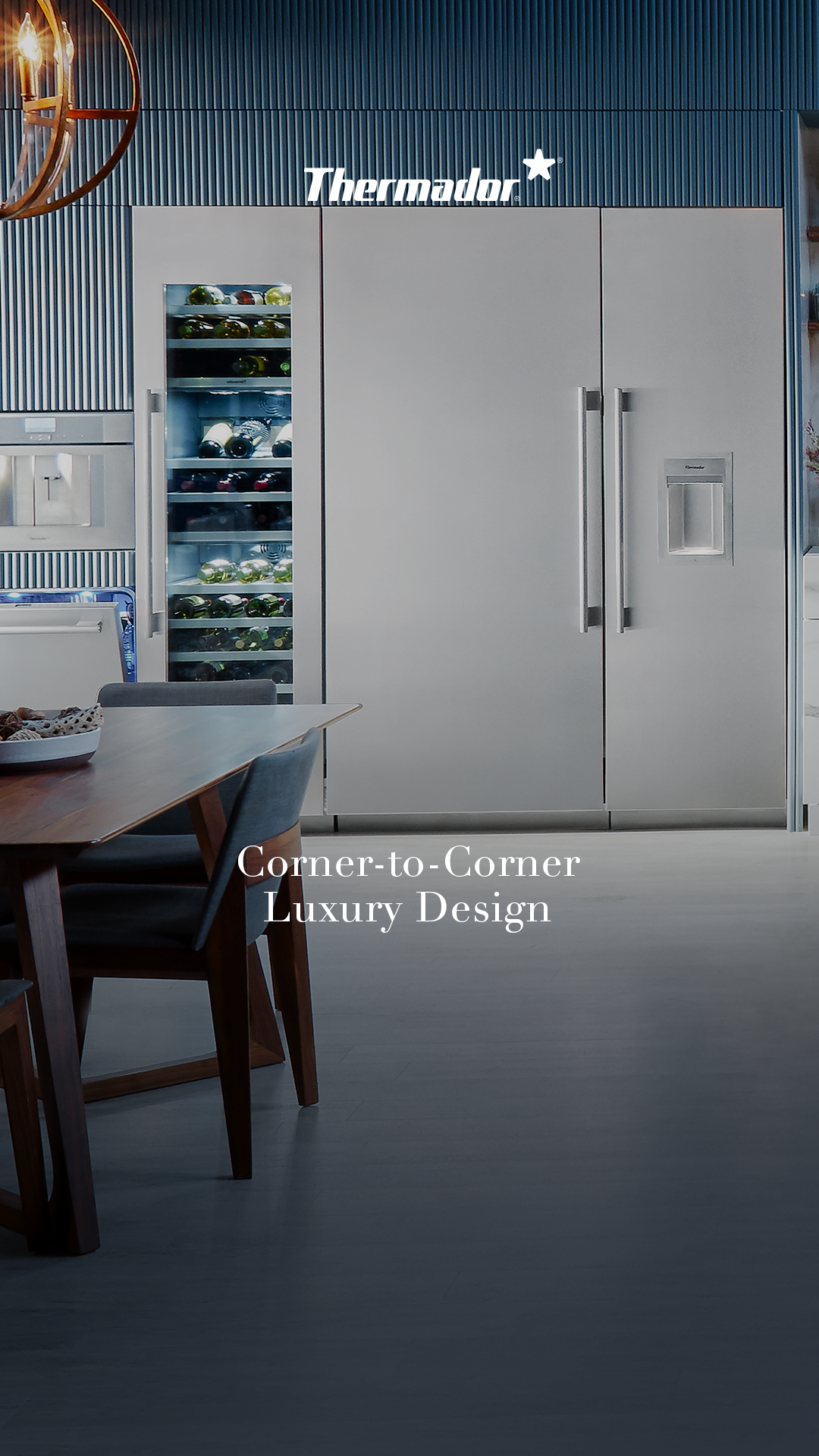 Thermador Facebook ad: Intentional design, corner to corner.