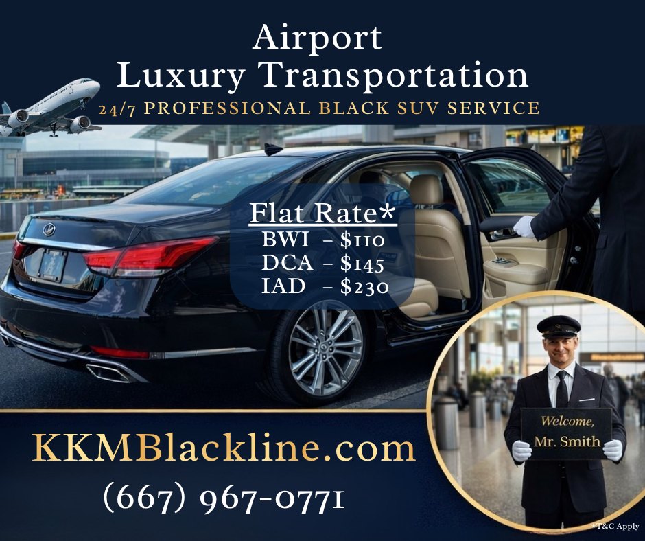 KKM Blackline LLC Facebook ad: Professional Airport Limo Service