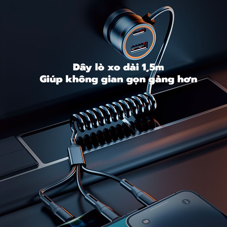 Mac Insta Facebook ad: Tẩu sạc nhanh - gọn - nhiều đầu cắm cho ô tô