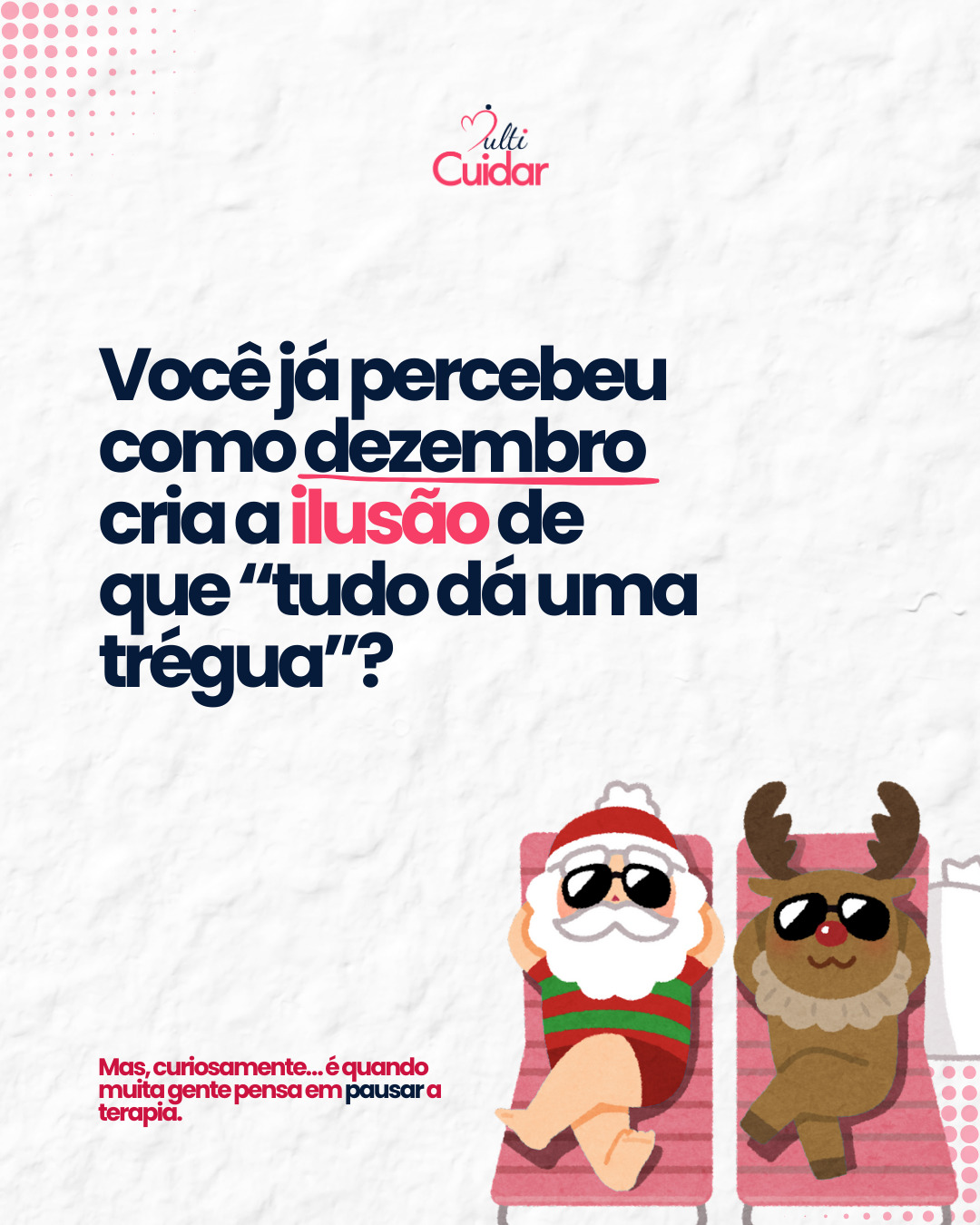 Cuidar Clínica Multidisciplinar Facebook ad: Muita gente pensa em pausar a terapia no…
