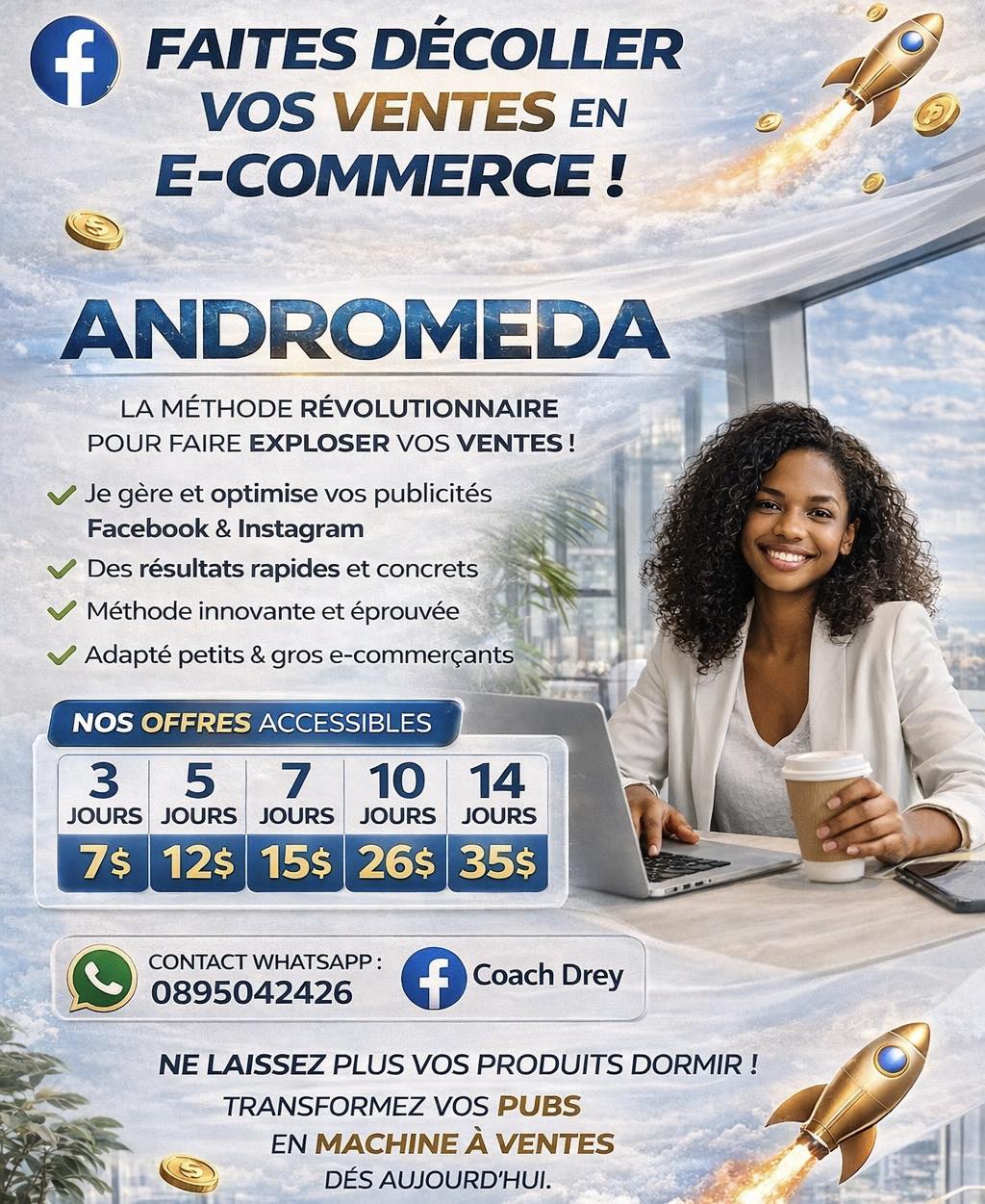 Drey Coach Facebook ad: CAMPAGNE Facebook EXPLOSIF