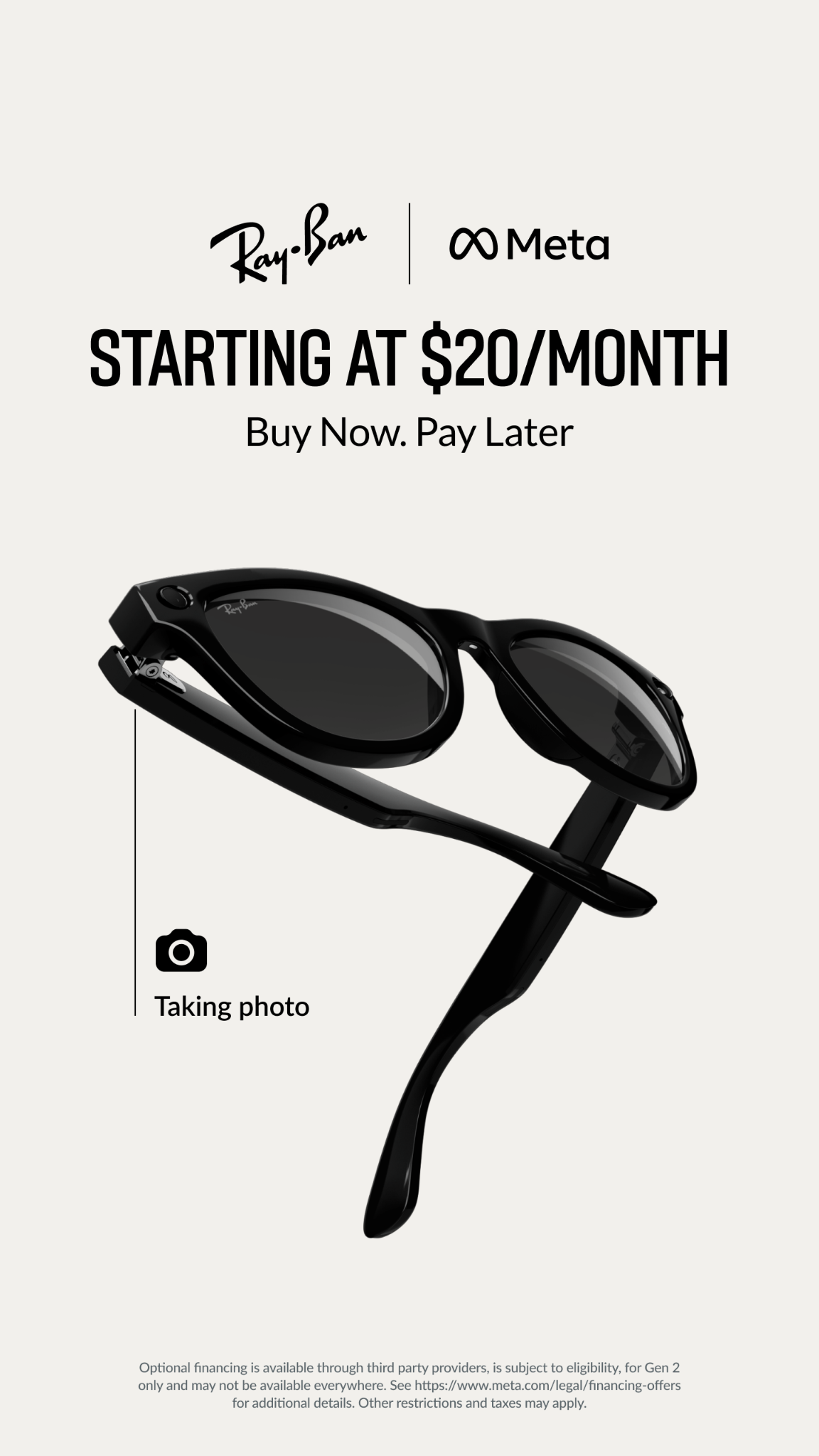 Ray-Ban Meta Facebook ad