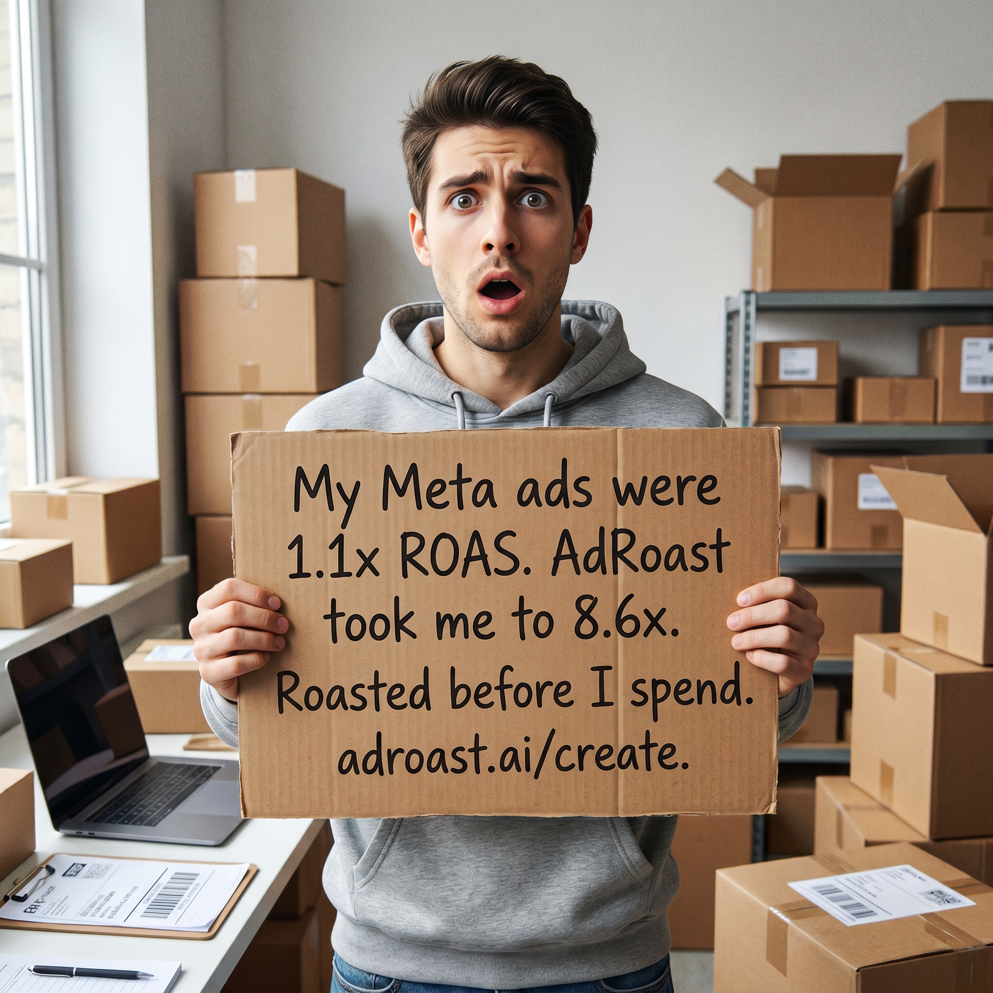 AdRoast.ai Facebook ad