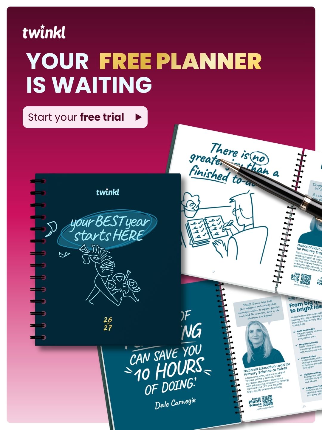 Twinkl Resources Facebook ad: Limited stock! Get your free planner now