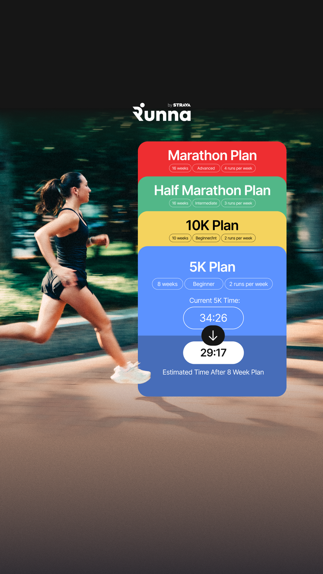 runna Facebook ad: The Ultimate Running Training App