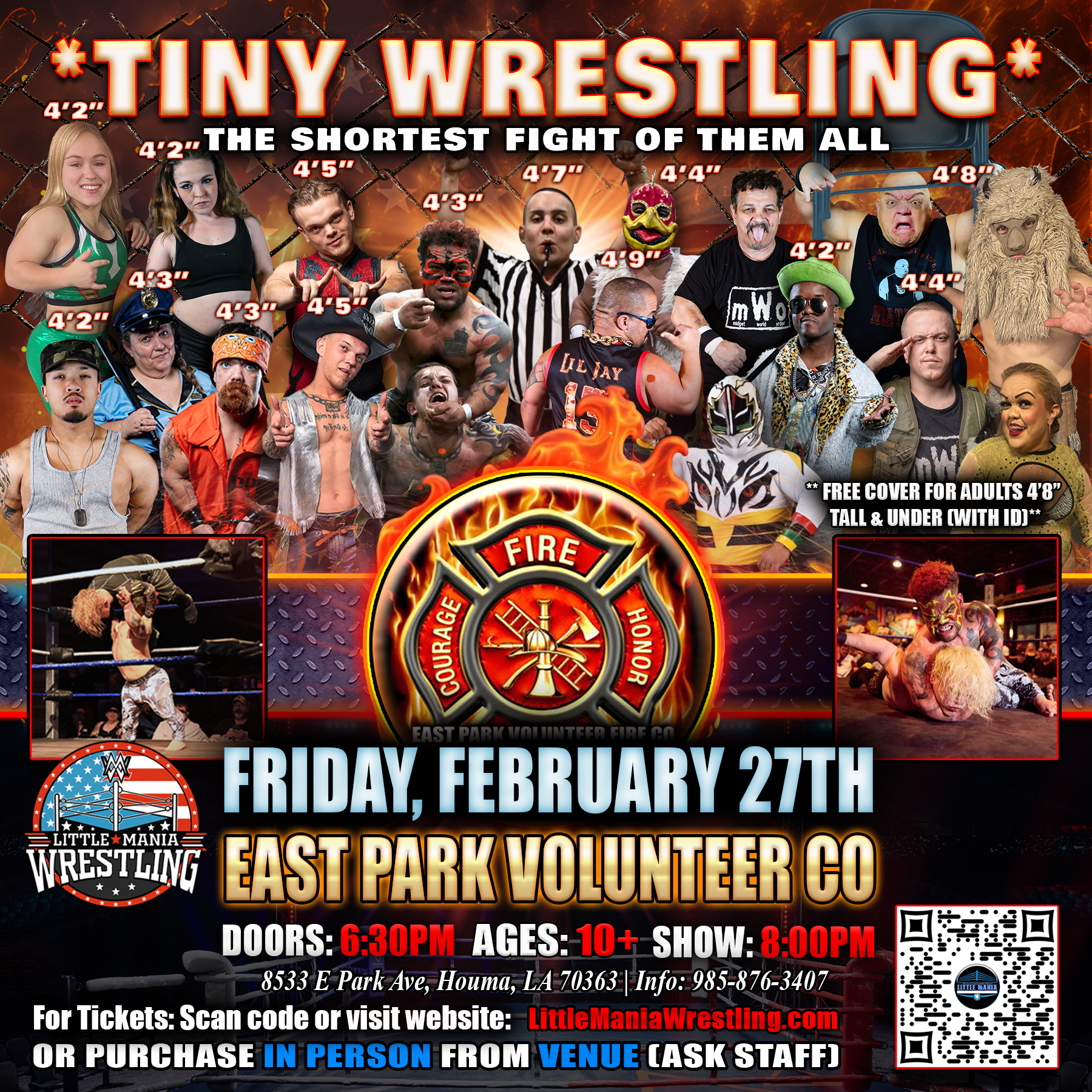 Little Mania Wrestling Facebook ad