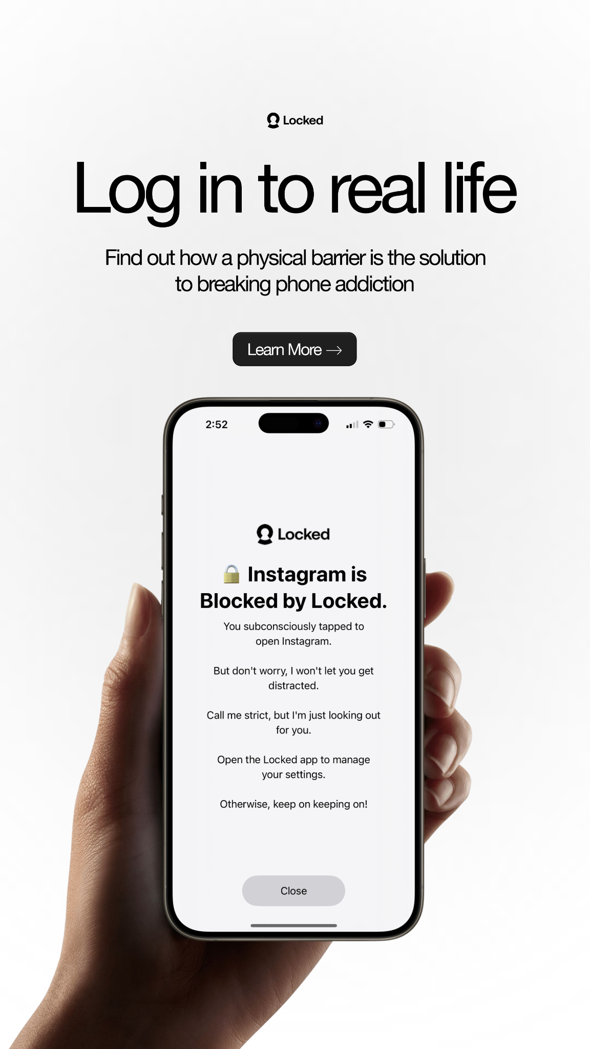 NowLocked - Less Screen Time Facebook ad