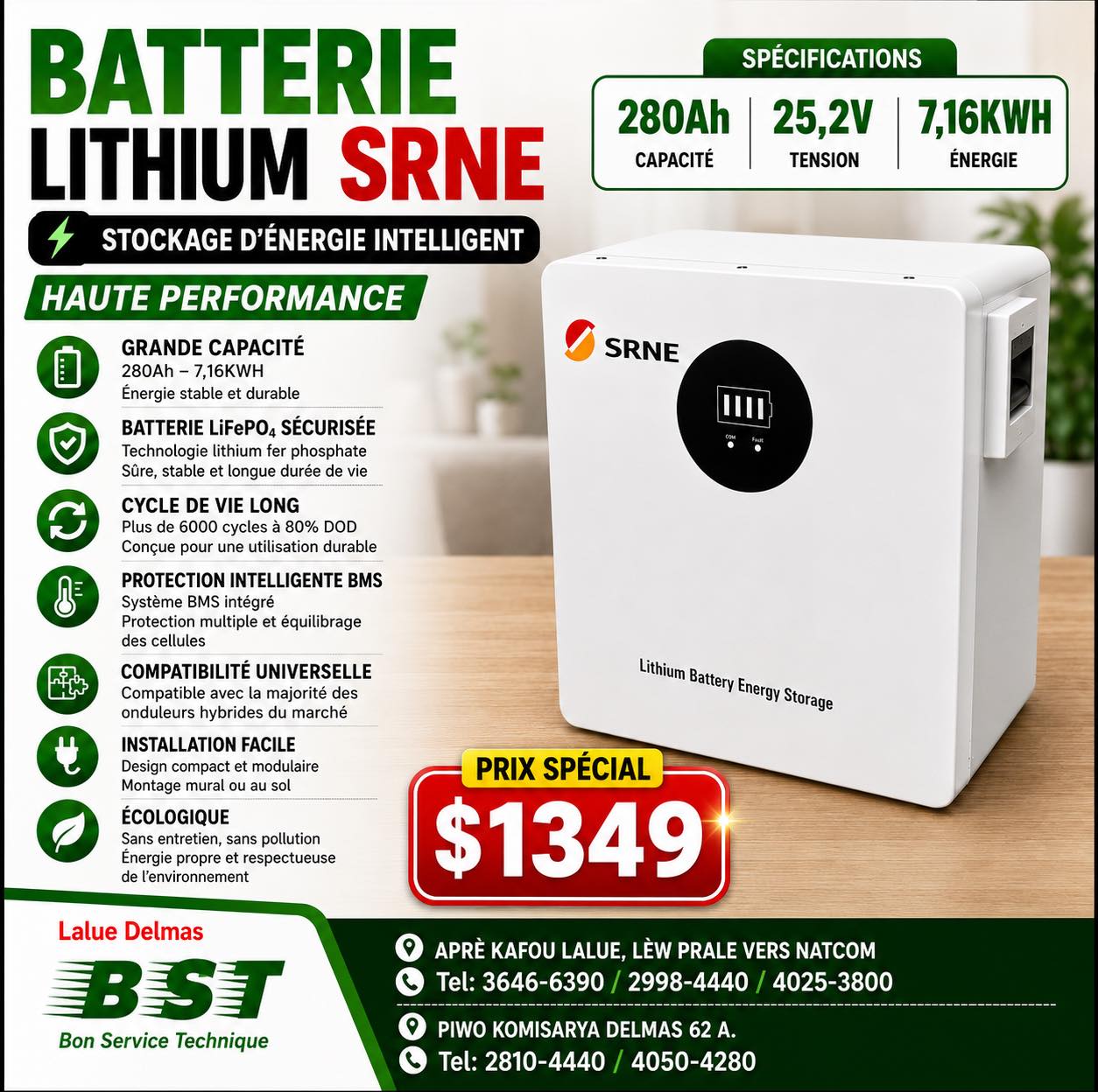 BST Delmas Facebook ad: Yon bon bon batri Lithium se sa ou…