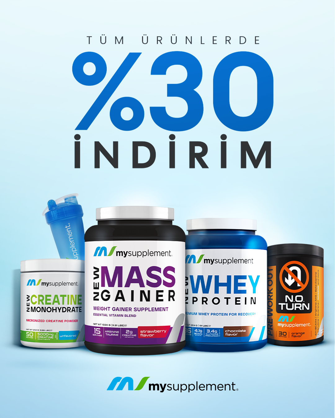 Mysupplement Facebook ad: Hedefine Uygun Tüm Ürünlerde %30 Net İndirim!