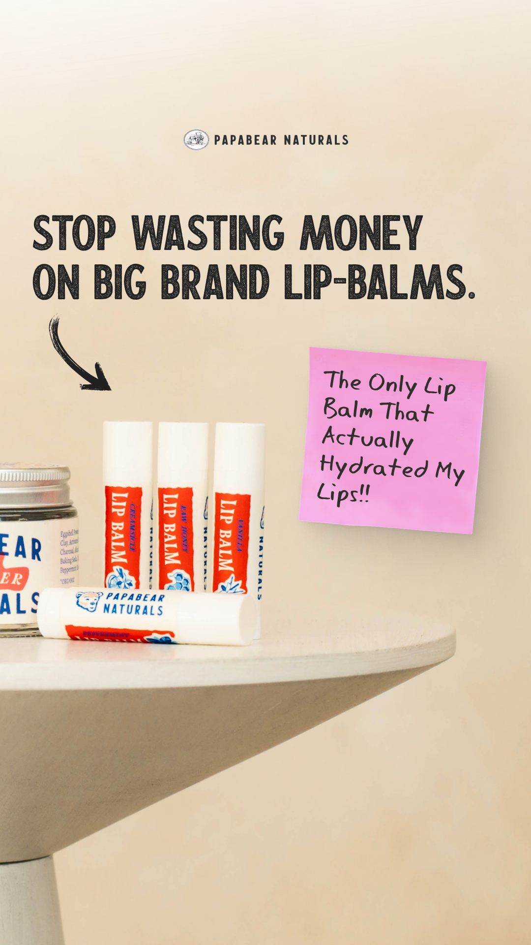 Papabear Naturals Facebook ad
