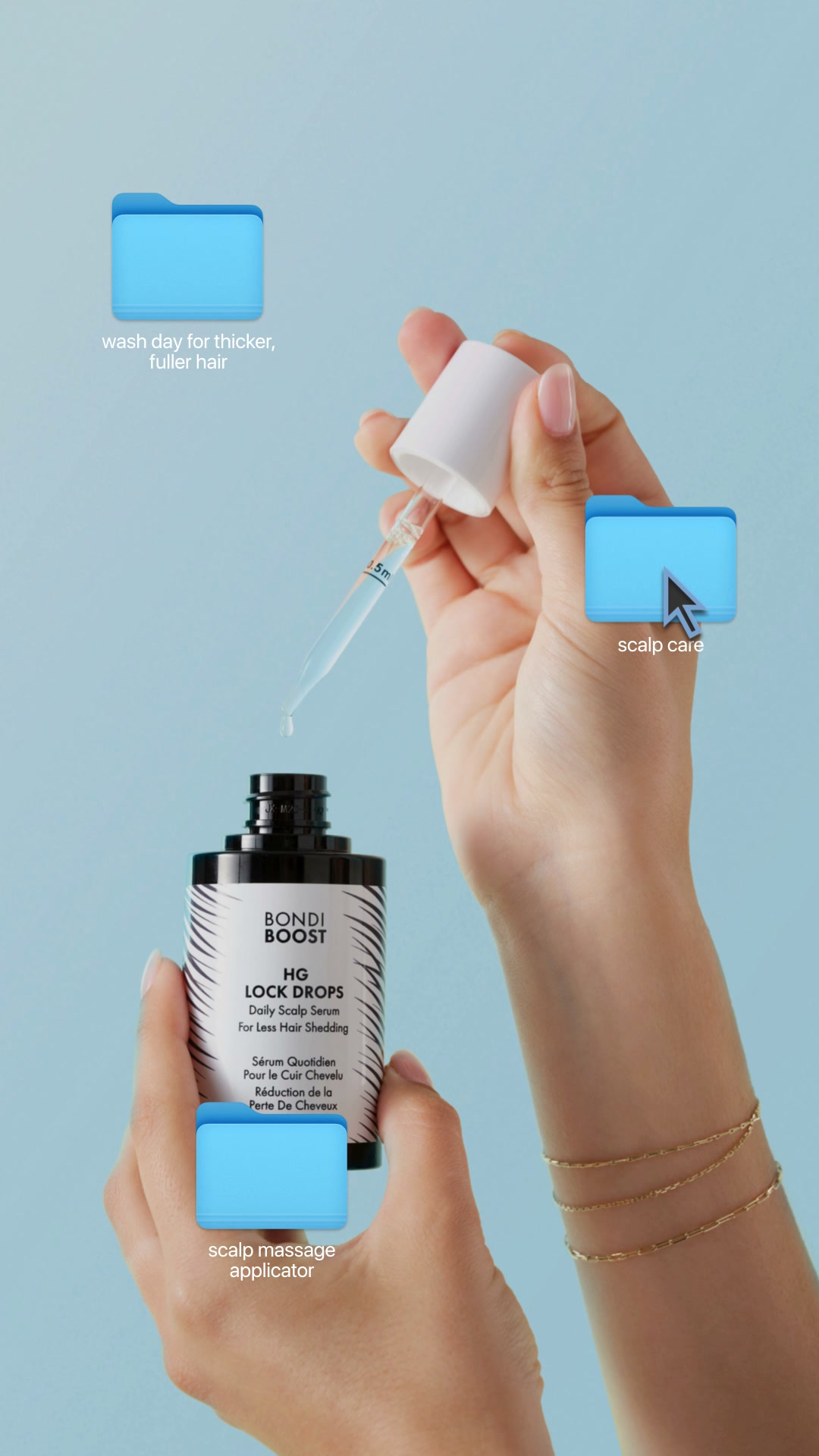 BondiBoost Facebook ad: Clinically proven to reduce hair shedding