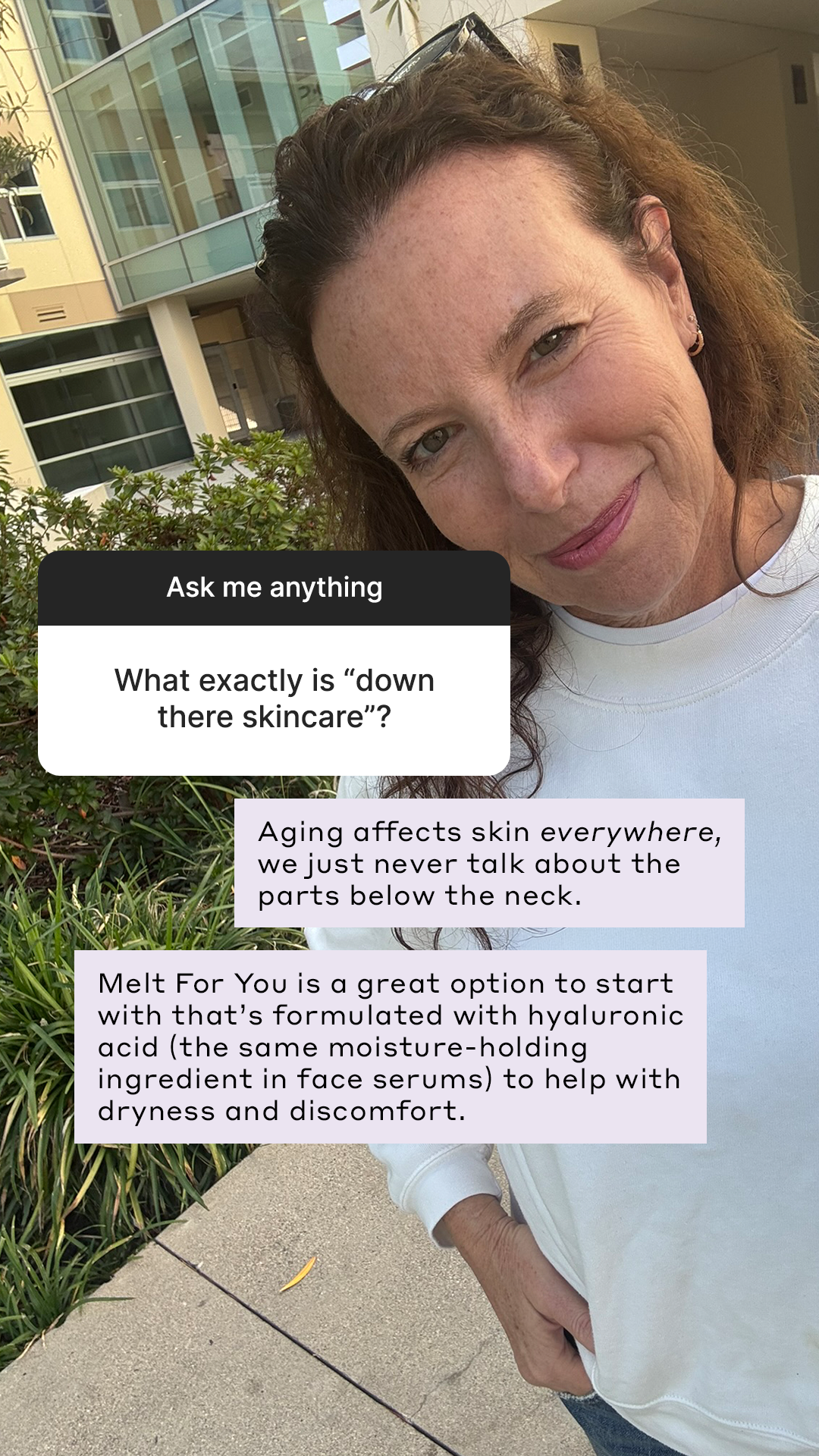 Womaness Facebook ad: Clinically Studied Relief for Vaginal Dryness