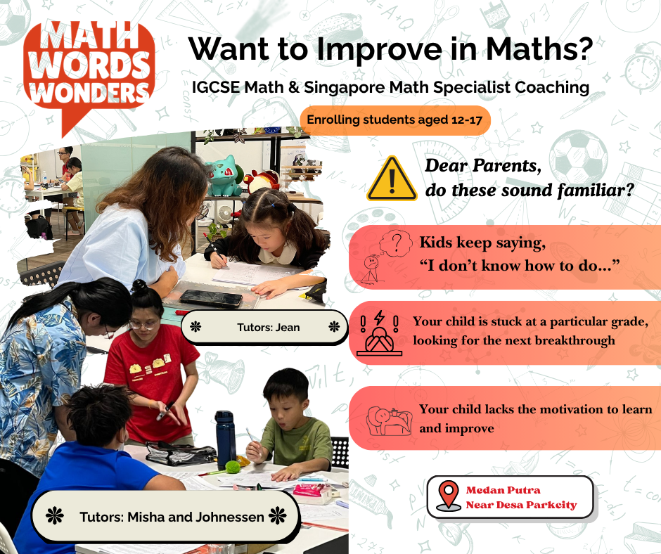Math, Words & Wonders Facebook ad