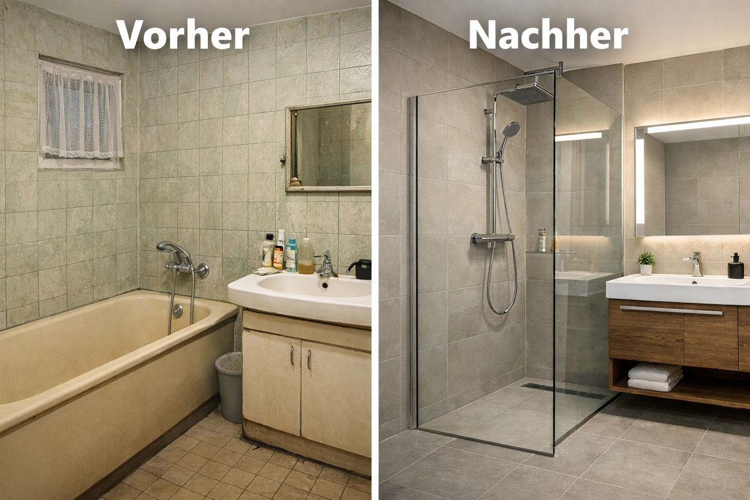 Richards Atelier Facebook ad: Dein neues Badezimmer, stressfrei & modern