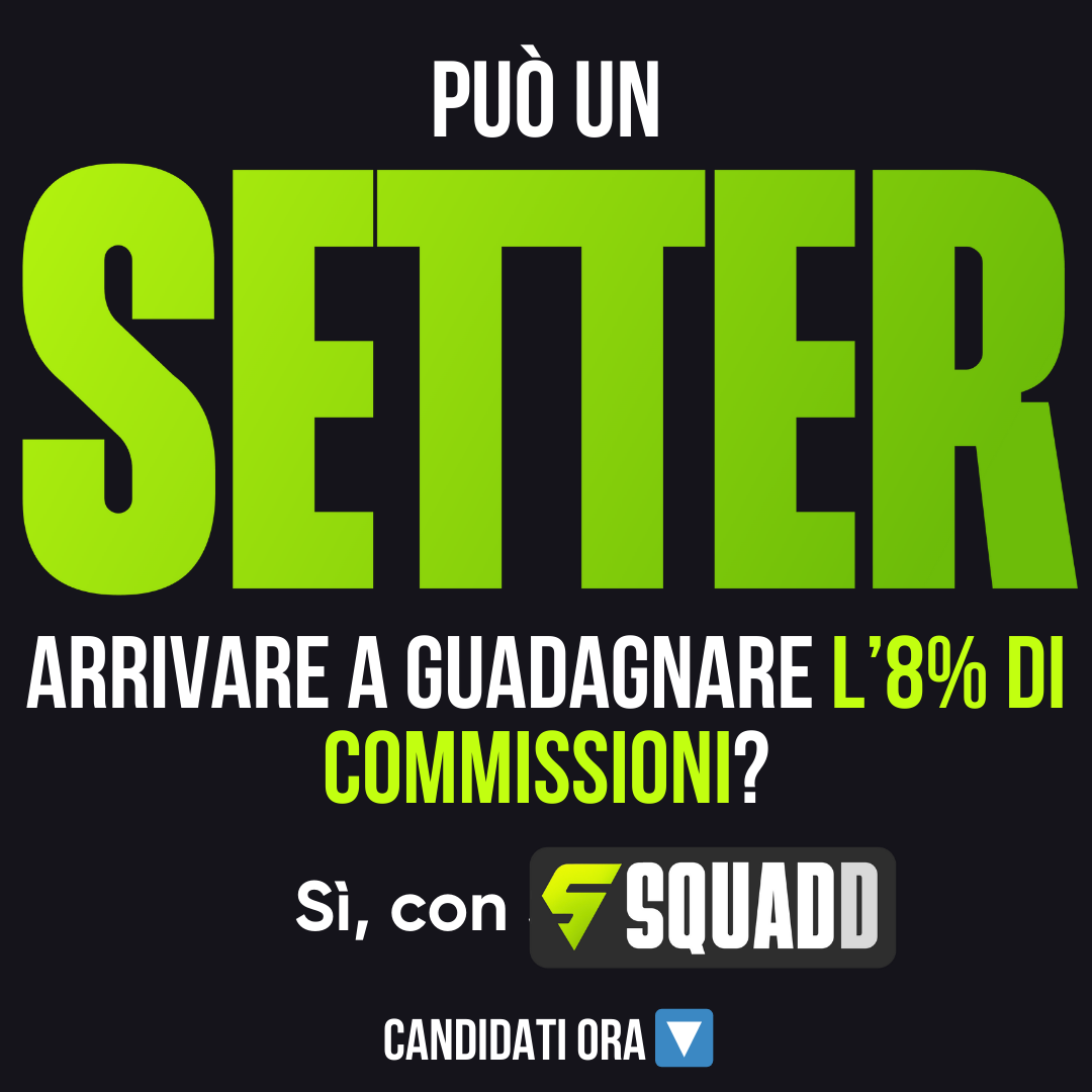 Squadd CRM - Il Gestionale per le PMI Facebook ad: Appointment setter: Questa è la tua opportunità!