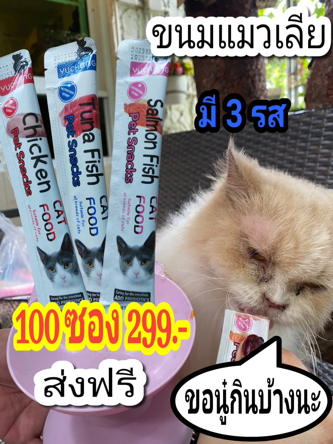 ขนมแมวเลียเกรดส่งออก ราคาถูก Facebook ad