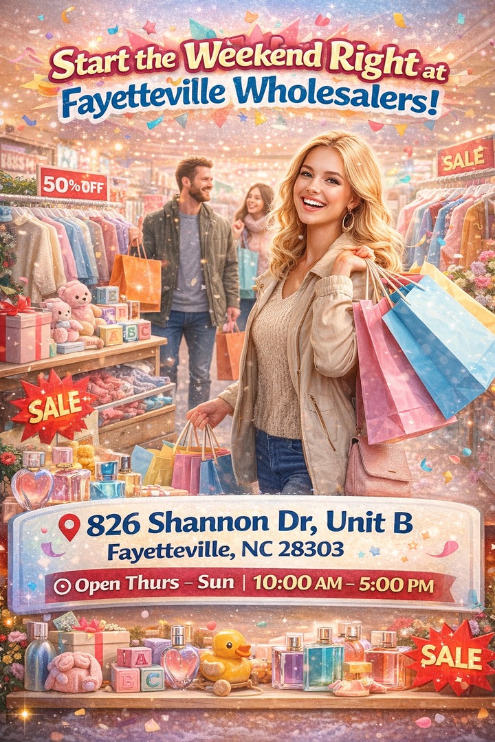 Fayetteville Wholesalers Facebook ad: Shop Smart. Save More.