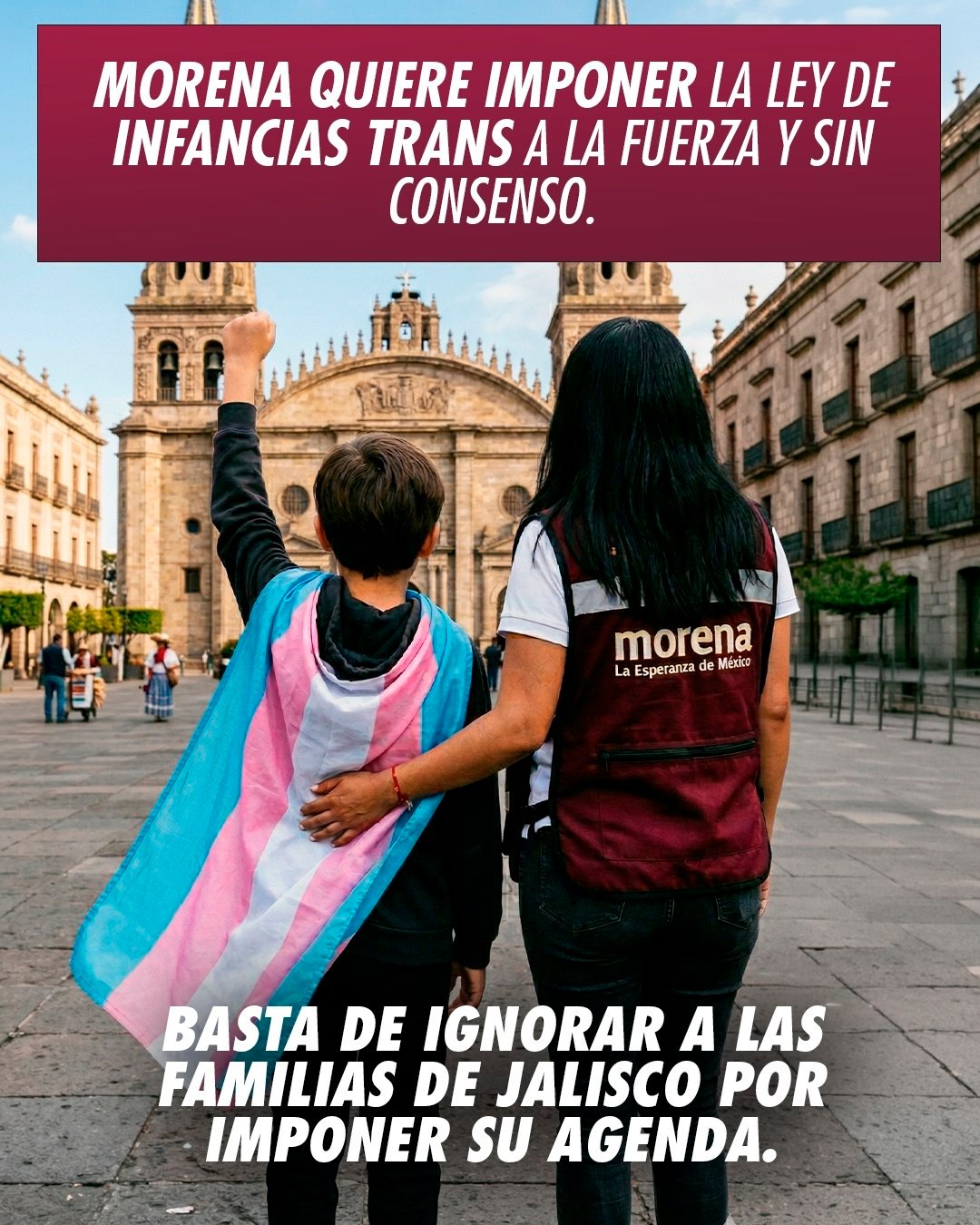 RE Evolución MX Facebook ad: ¡Ni un paso atrás por las infancias trans!